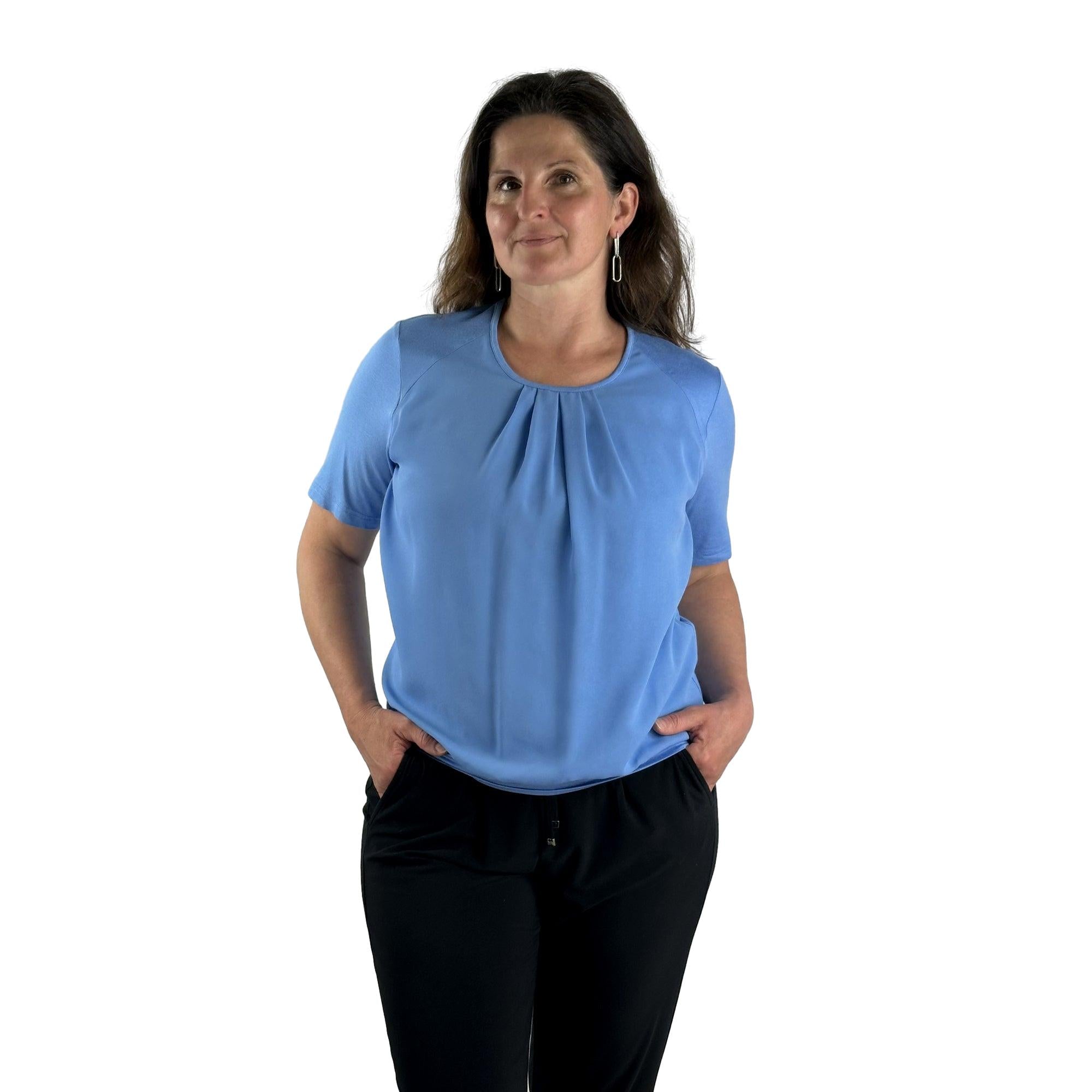 Blusenshirt mit Faltenwurf. Mode von Frank Walder. Seidel Moden Onlineshop