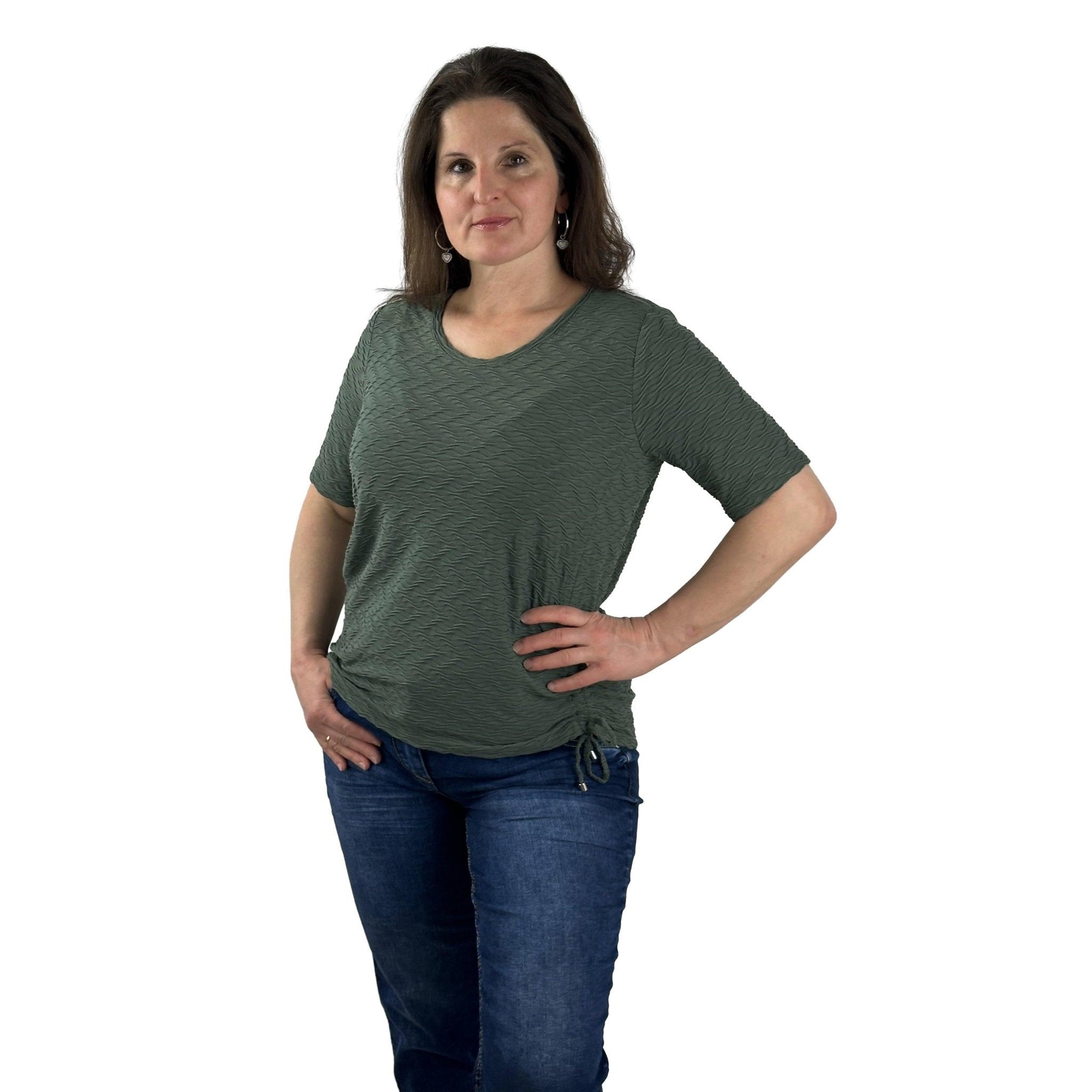 Shirt mit Struktur und Raffung. Mode von Frank Walder. Seidel Moden Onlineshop