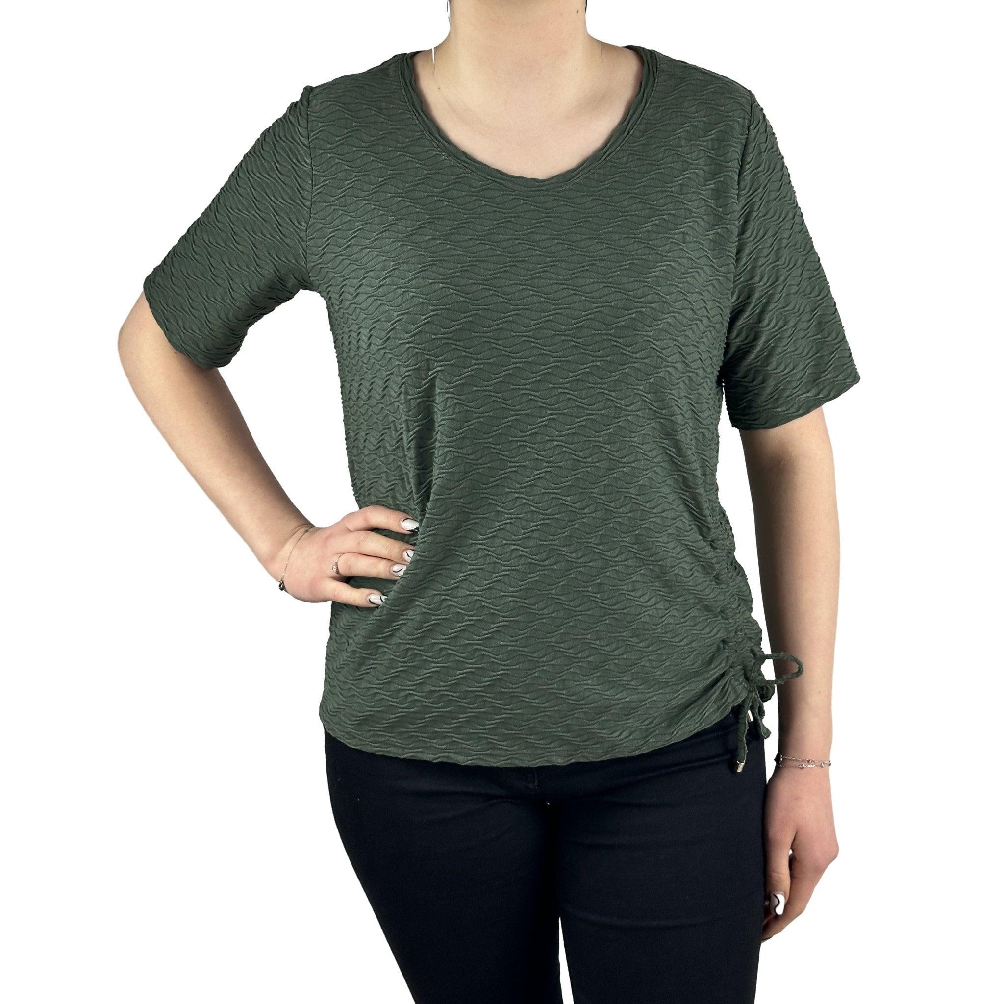 Shirt mit Struktur und Raffung. Mode von Frank Walder. Seidel Moden Onlineshop