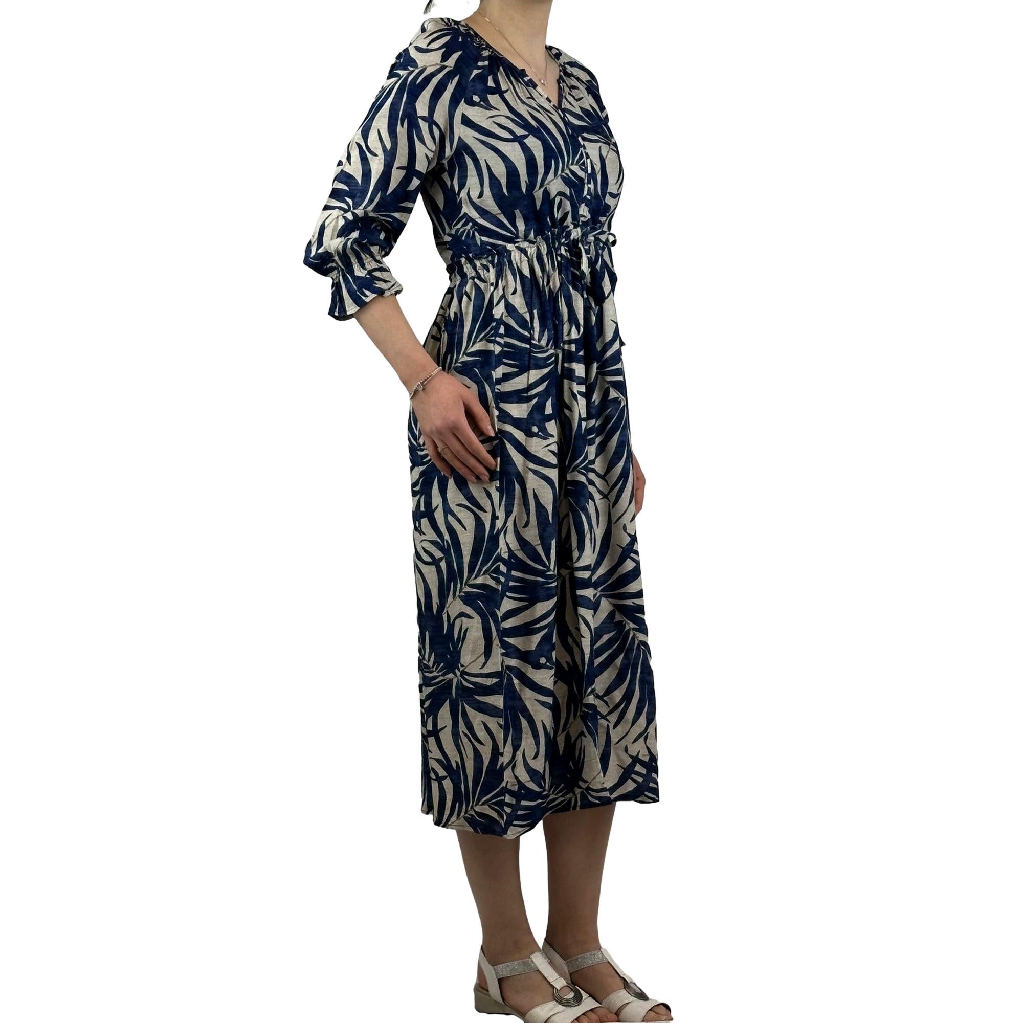 Kleid mit V-Ausshnitt. Mode von Hajo. Seidel Moden Onlineshop