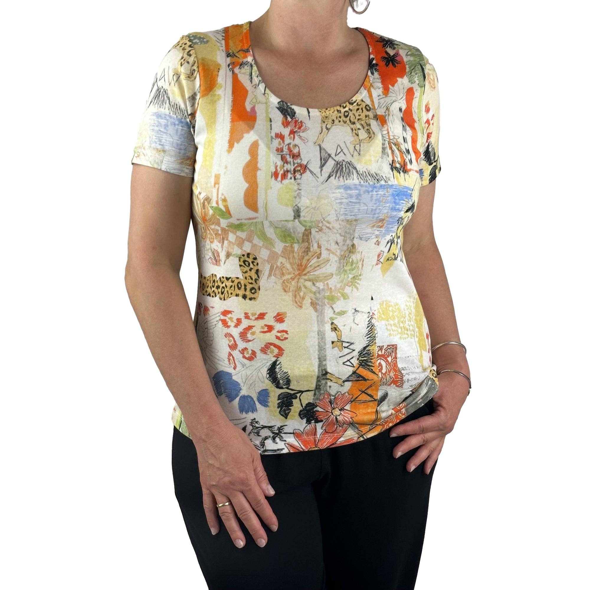 Shirt gemustert. Mode von Kalisson. Seidel Moden Onlineshop