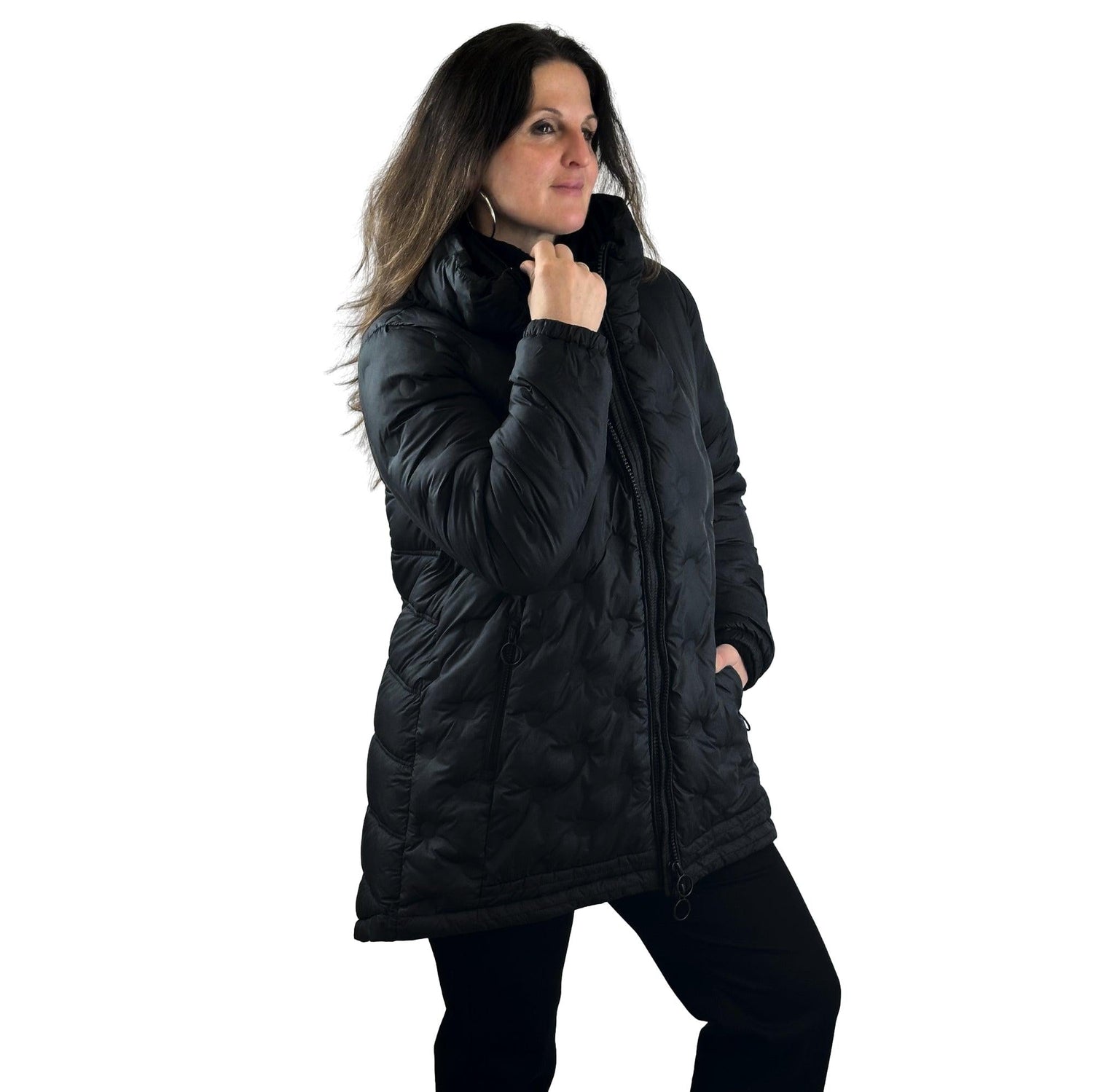 Steppjacke mit großem Kragen. Mode von Manisa. Seidel Moden Onlineshop