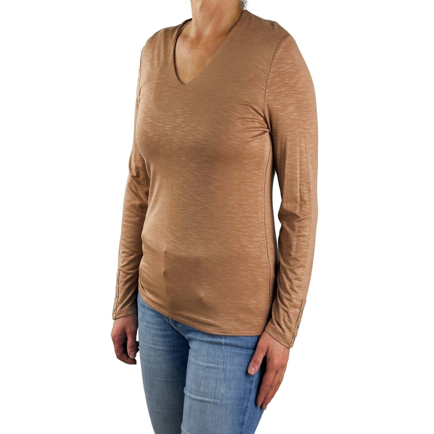 Langarm Shirt mit V-Ausschnitt. Mode von Marble. Seidel Moden Onlineshop