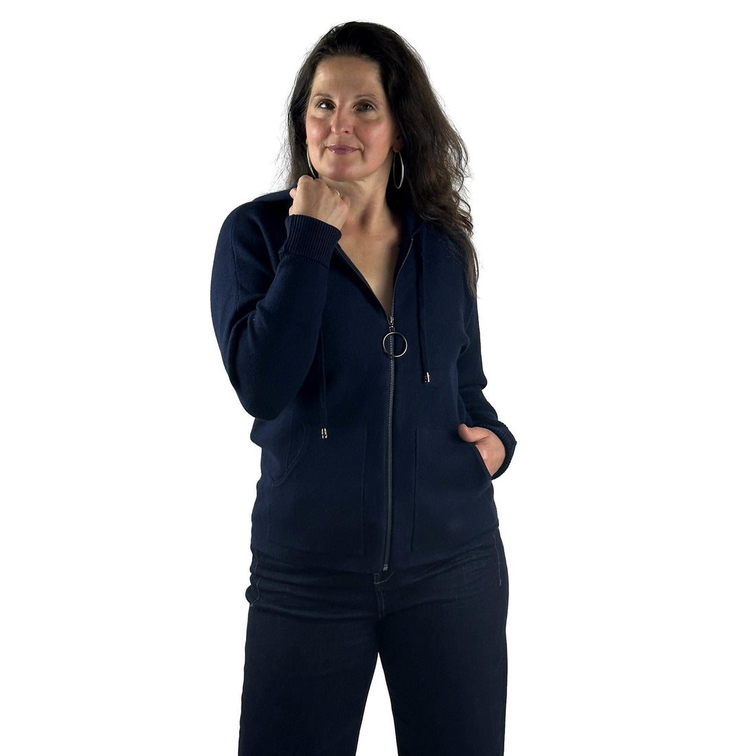 Strickjacke mit Kapuze. Mode von Marinello. Seidel Moden Onlineshop