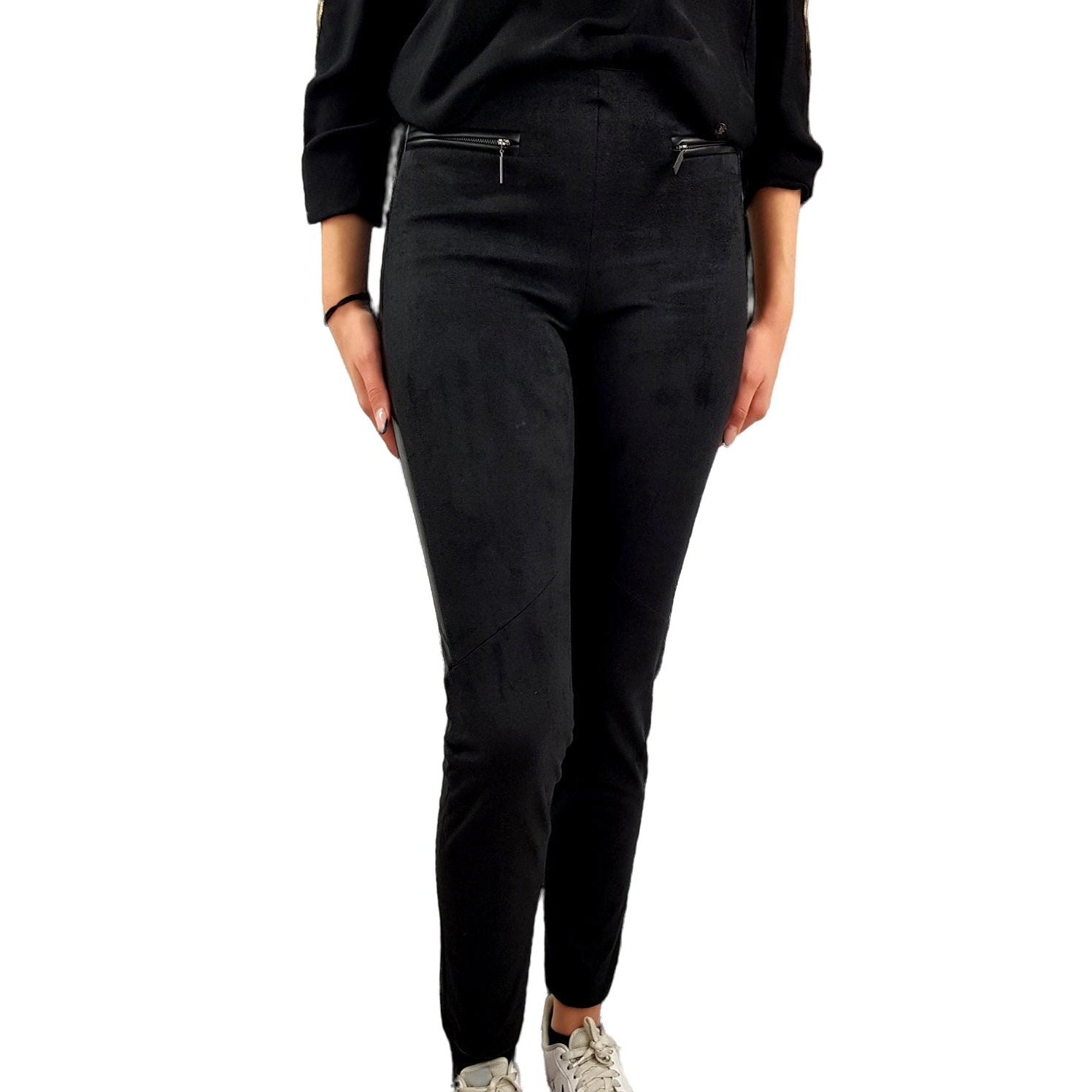 Jegging in Lederoptik. Mode von Mekstone. Seidel Moden Onlineshop