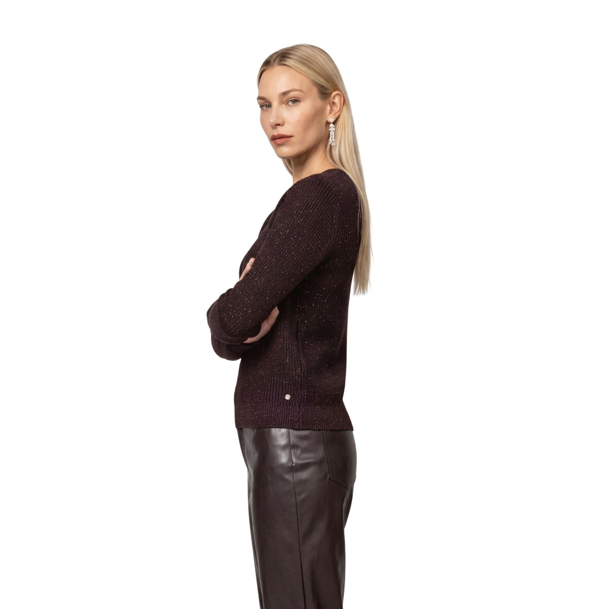 Basic-Strickpullover mit Lurex - Mode von Monari