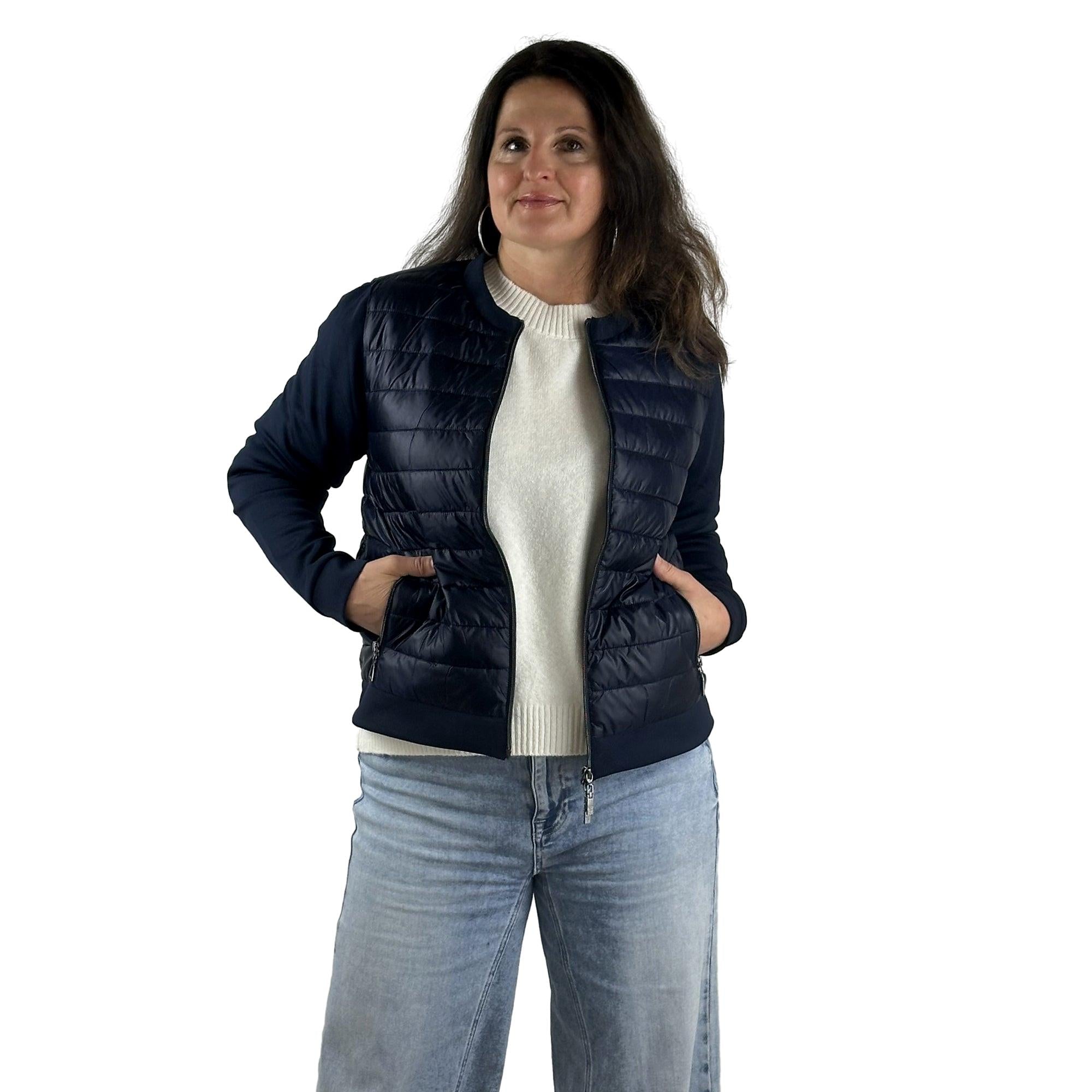 Jacke mit Materialmix. Mode von Monari. Seidel Moden Onlineshop