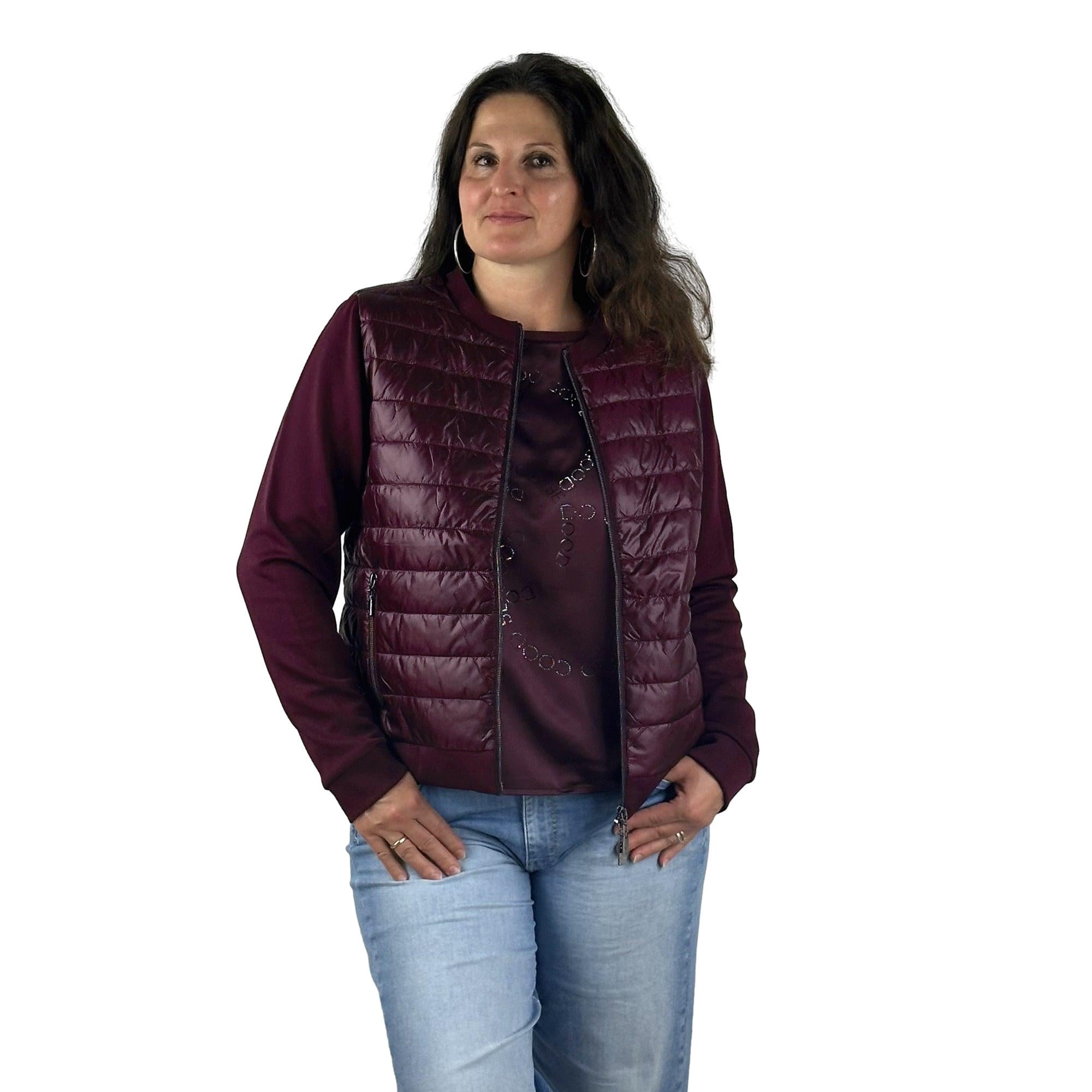 Jacke mit Materialmix. Mode von Monari. Seidel Moden Onlineshop