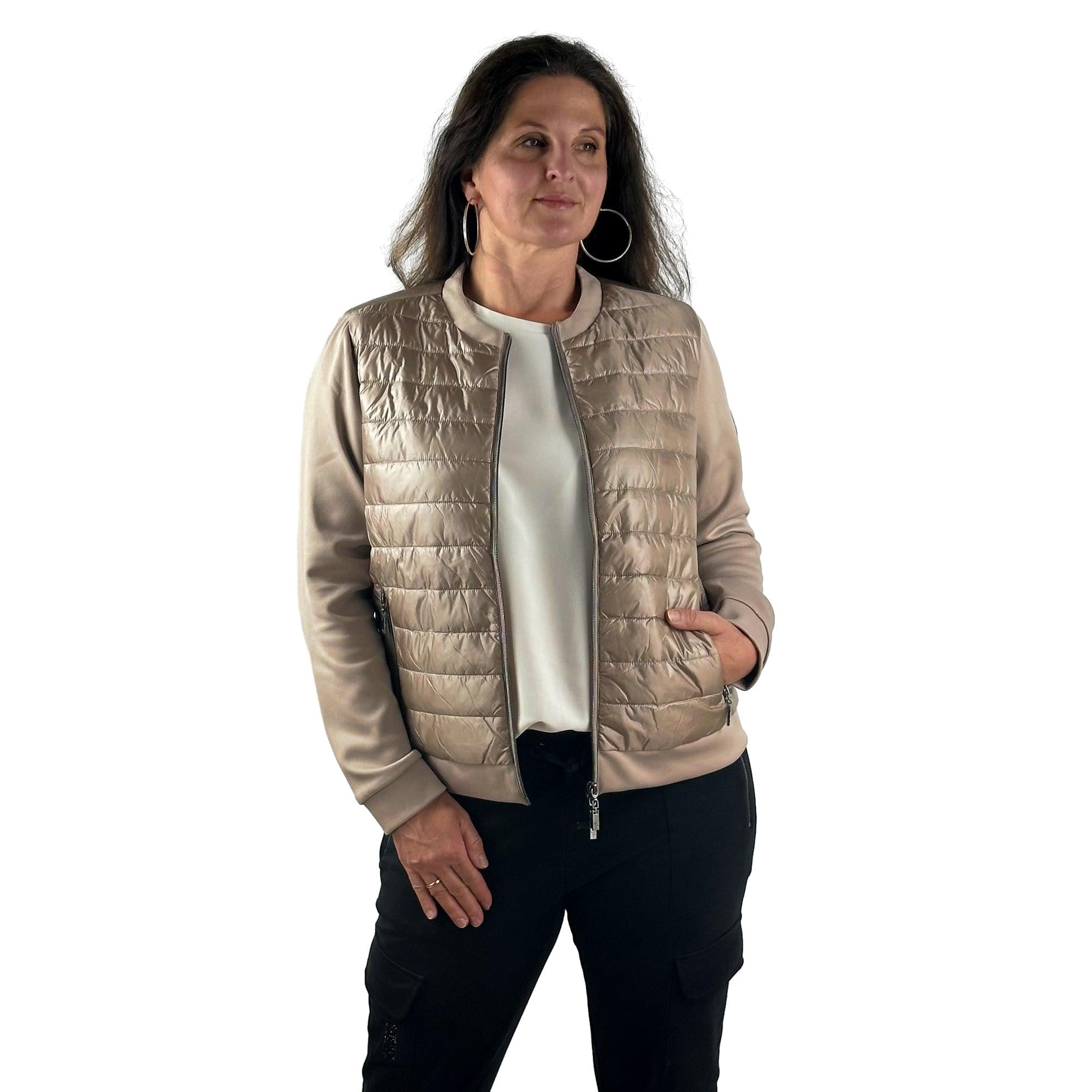 Jacke mit Materialmix. Mode von Monari. Seidel Moden Onlineshop