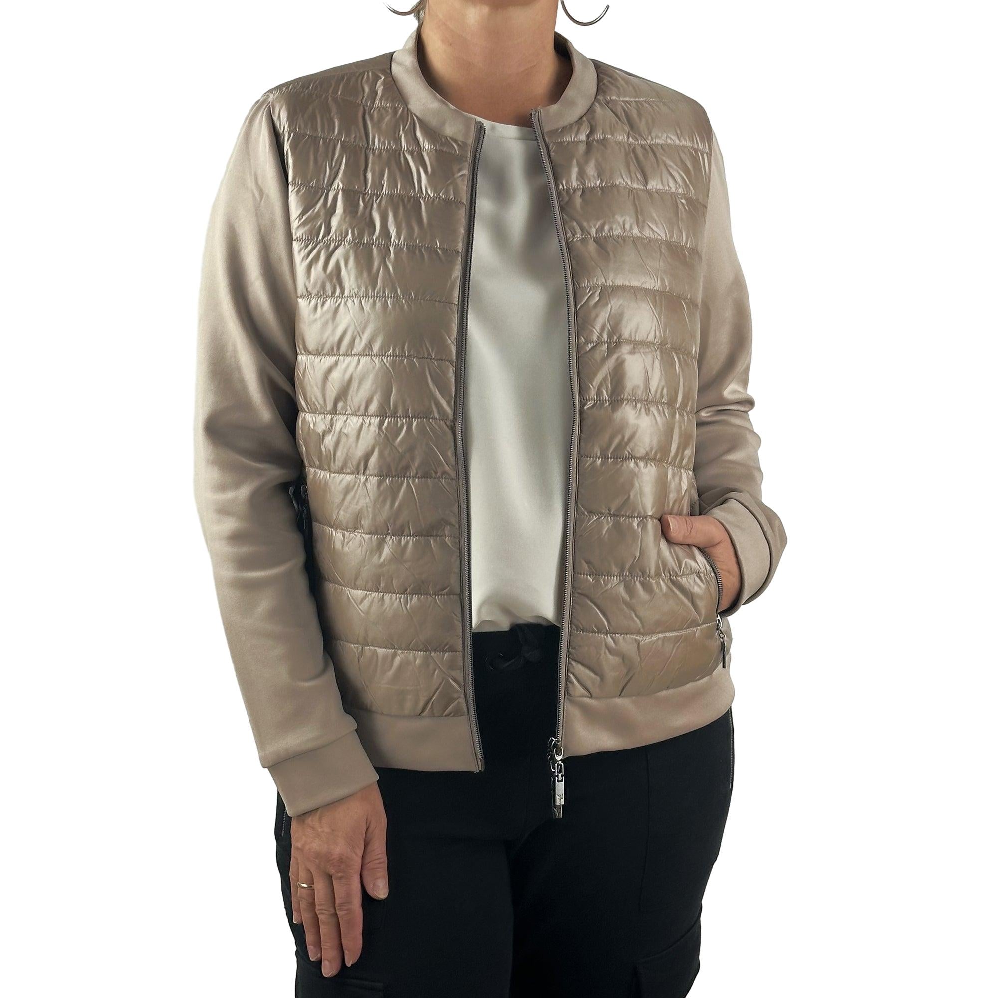 Jacke mit Materialmix. Mode von Monari. Seidel Moden Onlineshop