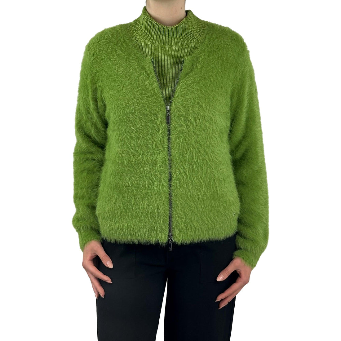 Kuscheljacke mit Reißverschluß. Mode von Monari. Seidel Moden Onlineshop