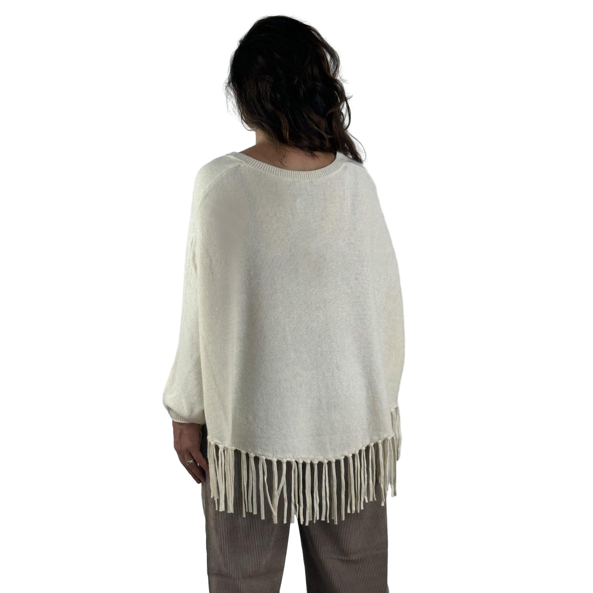 Poncho mit Fransen. Mode von Monari. Seidel Moden Onlineshop