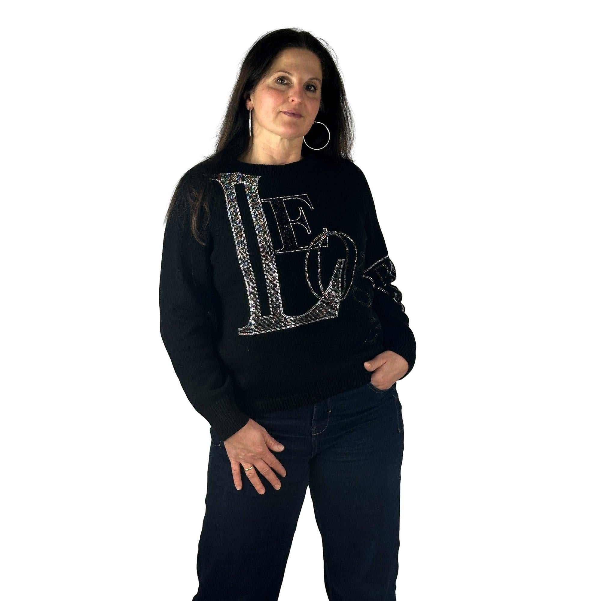 Pullover mit Strass. Mode von Monari. Seidel Moden Onlineshop