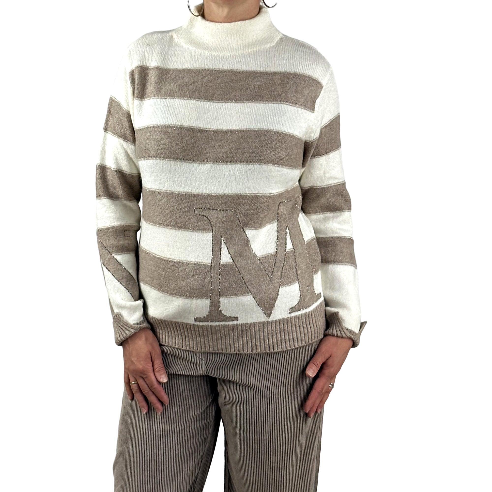 Pullover mit Streifen. Mode von Monari. Seidel Moden Onlineshop