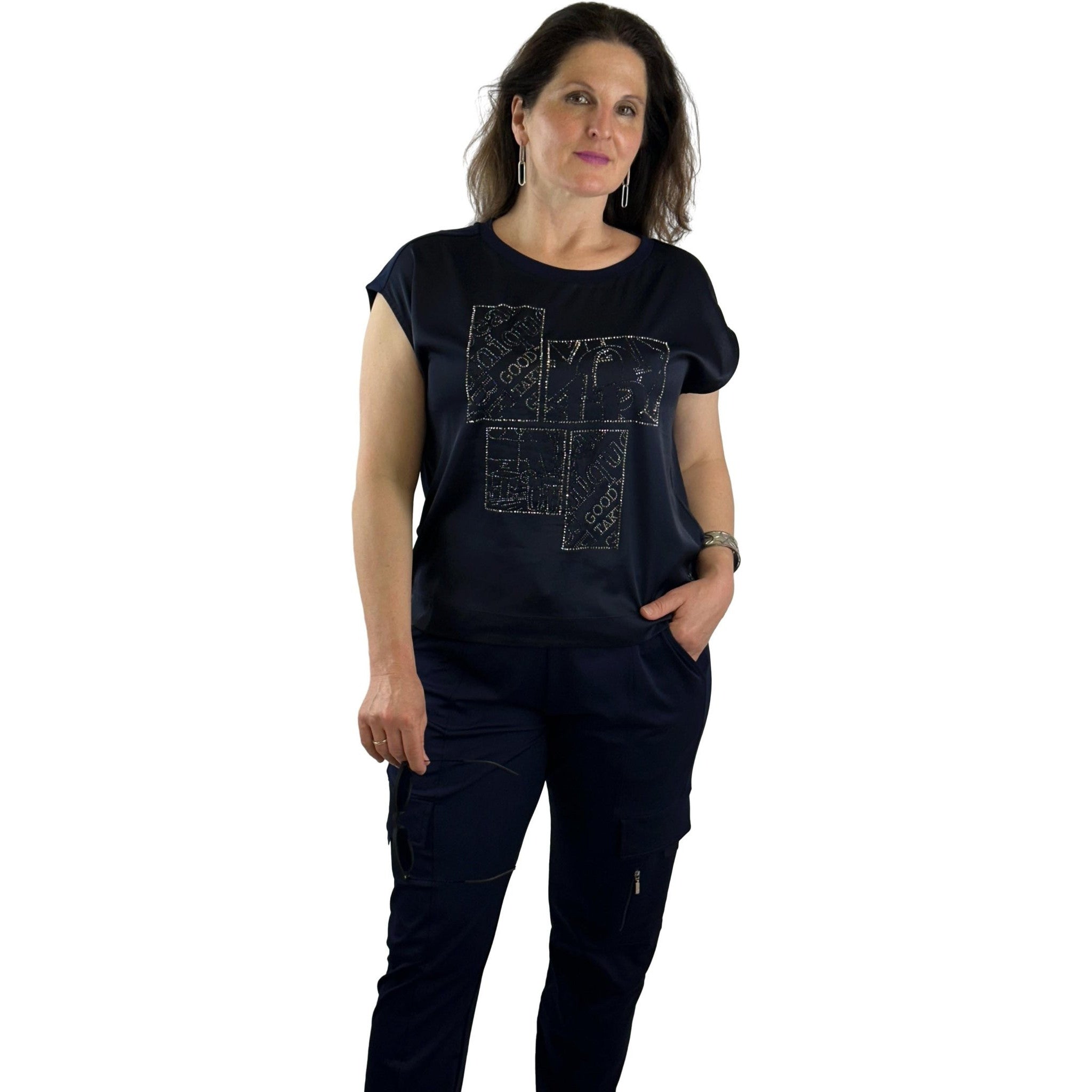 Schluse mit Strassschmuck. Mode von Monari. Seidel Moden Onlineshop