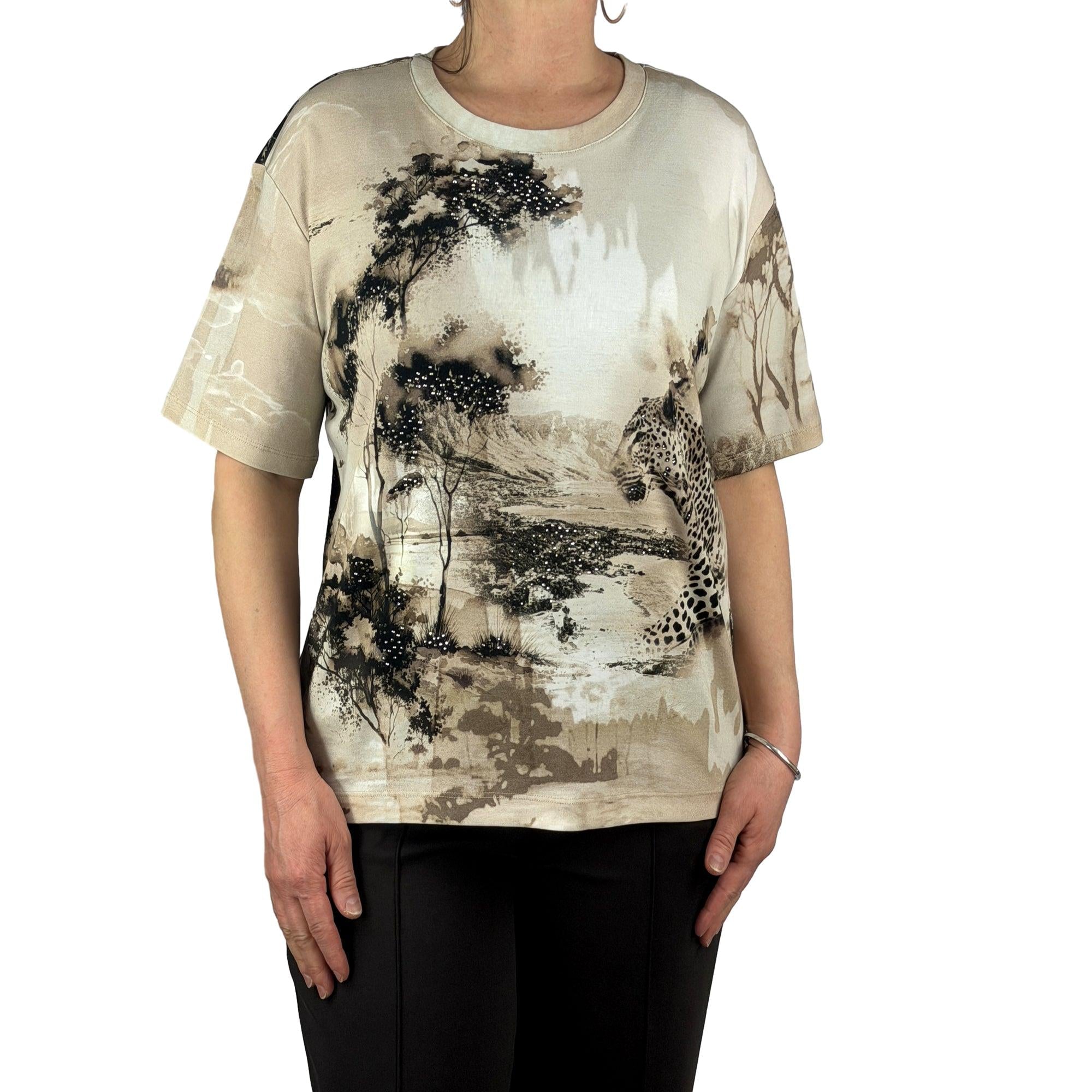 Shirt mit Allover - Print - Mode von Monari