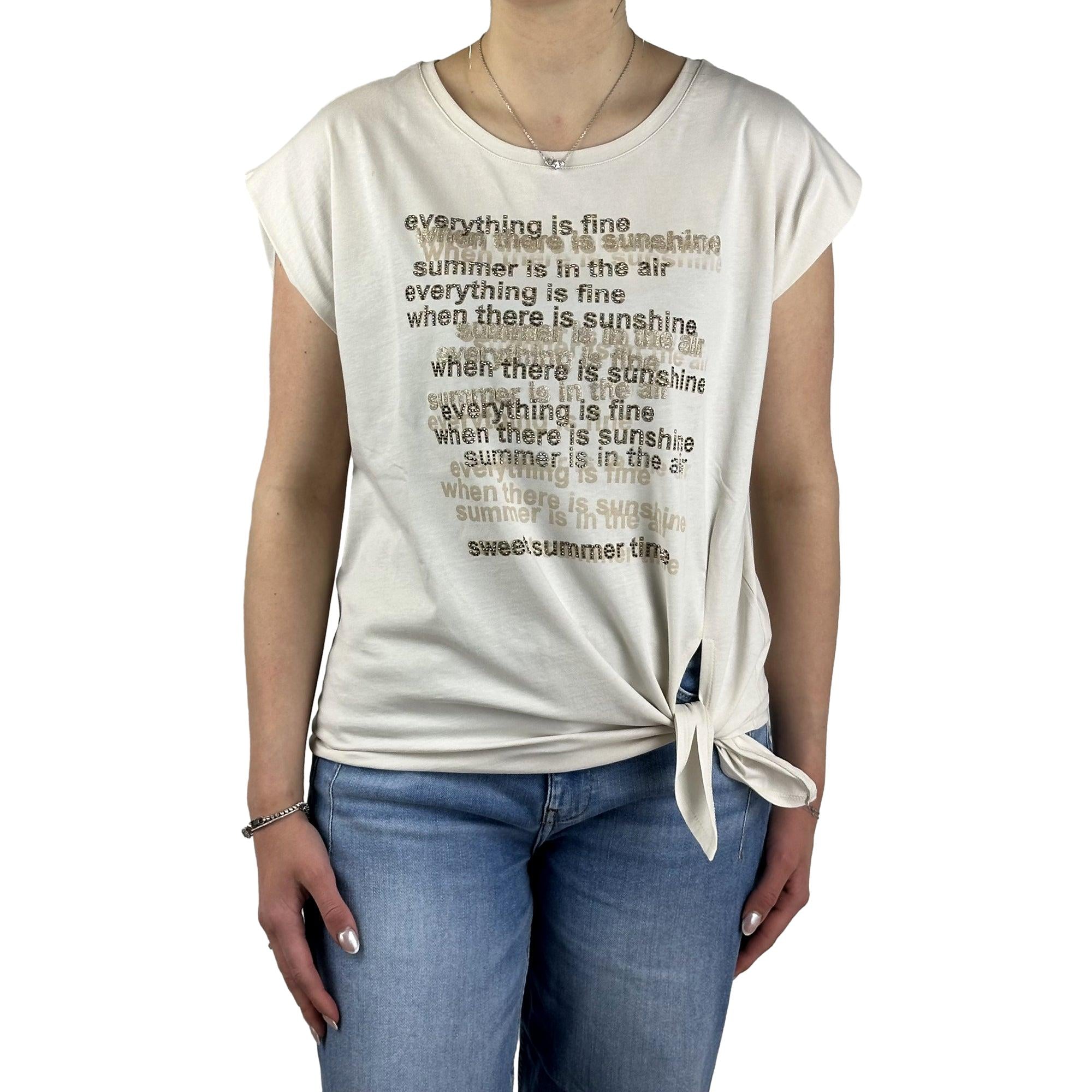 Shirt mit Knoten. Mode von Monari. Seidel Moden Onlineshop