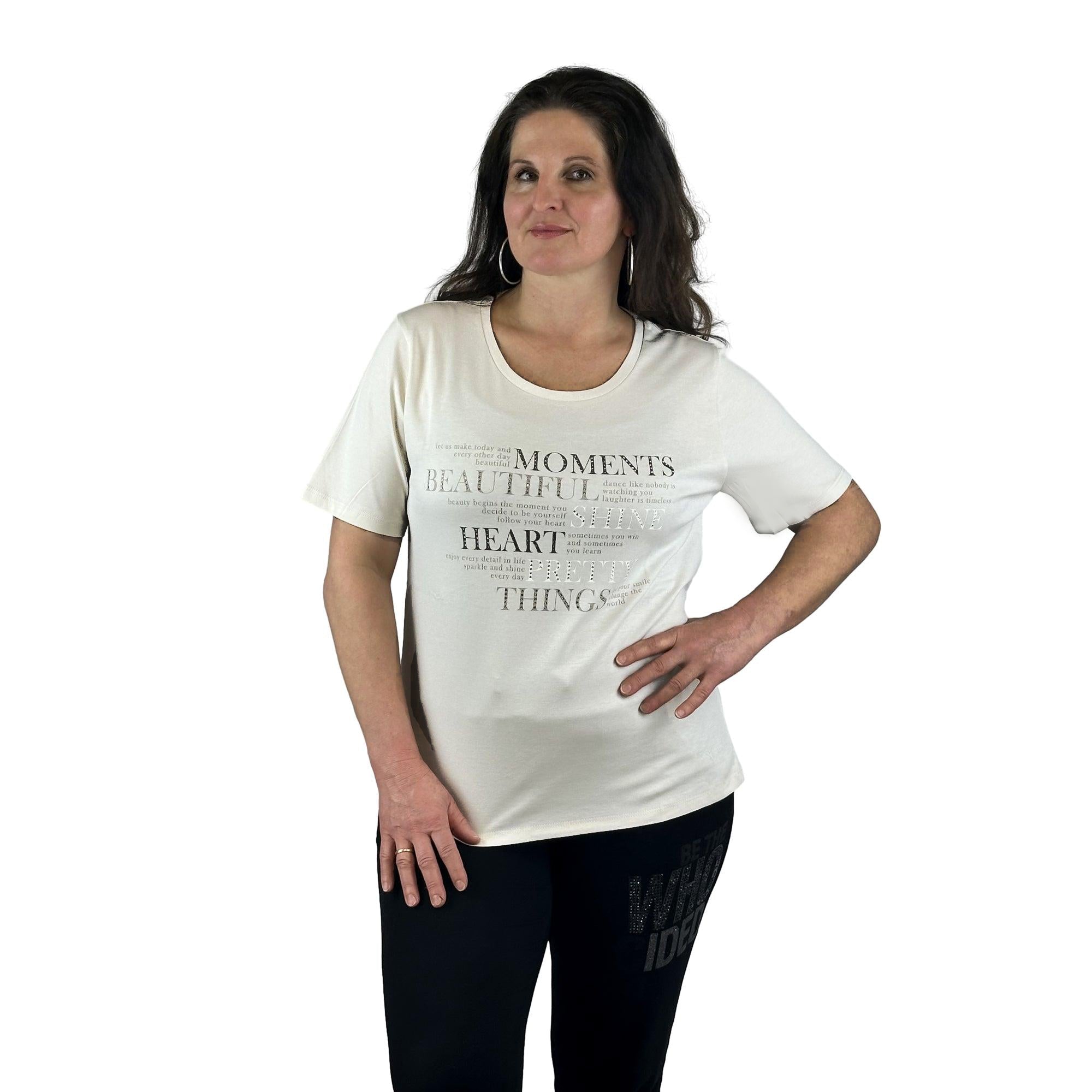 Shirt mit Strass. Mode von Monari. Seidel Moden Onlineshop