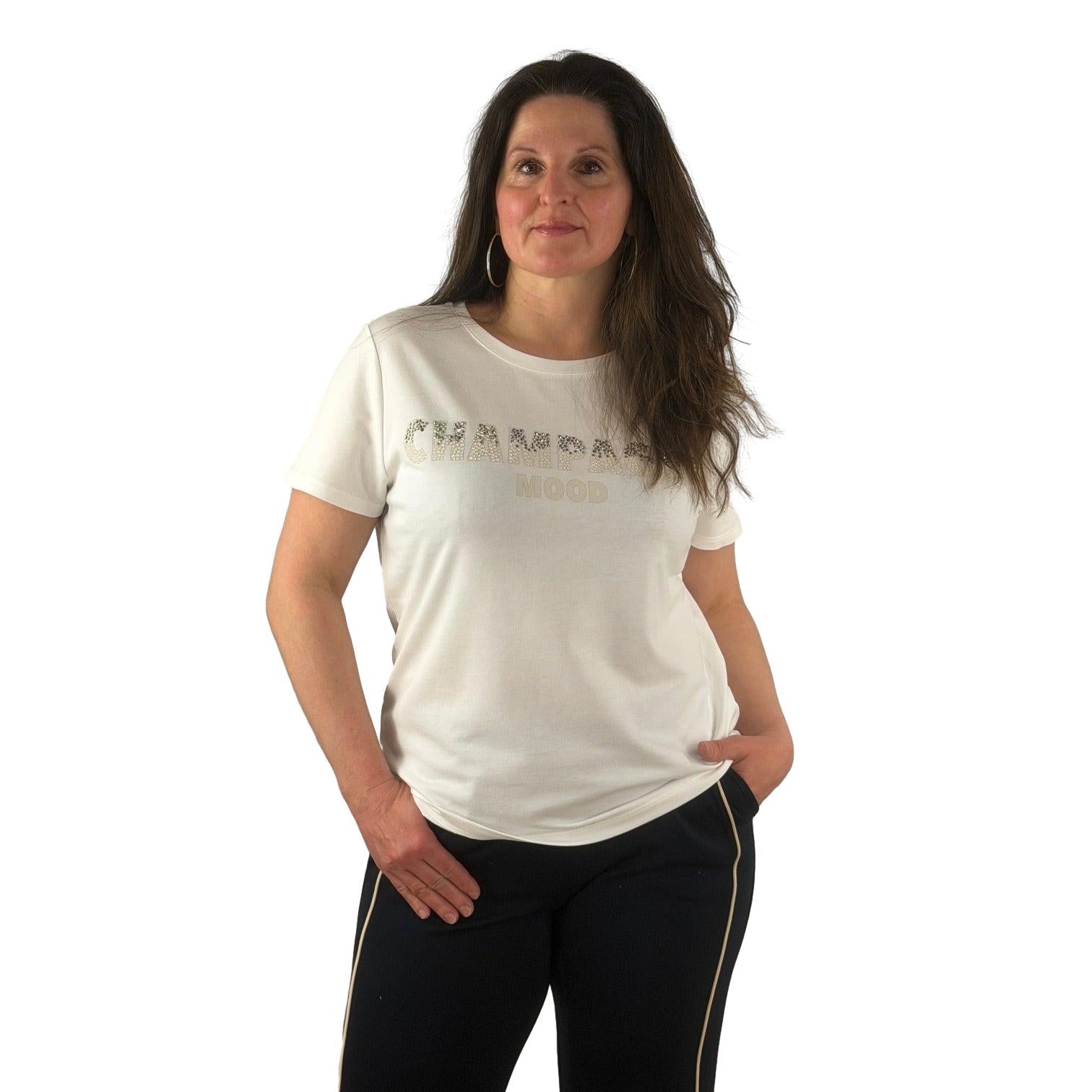 Shirt mit Strassschrift - Mode von Monari