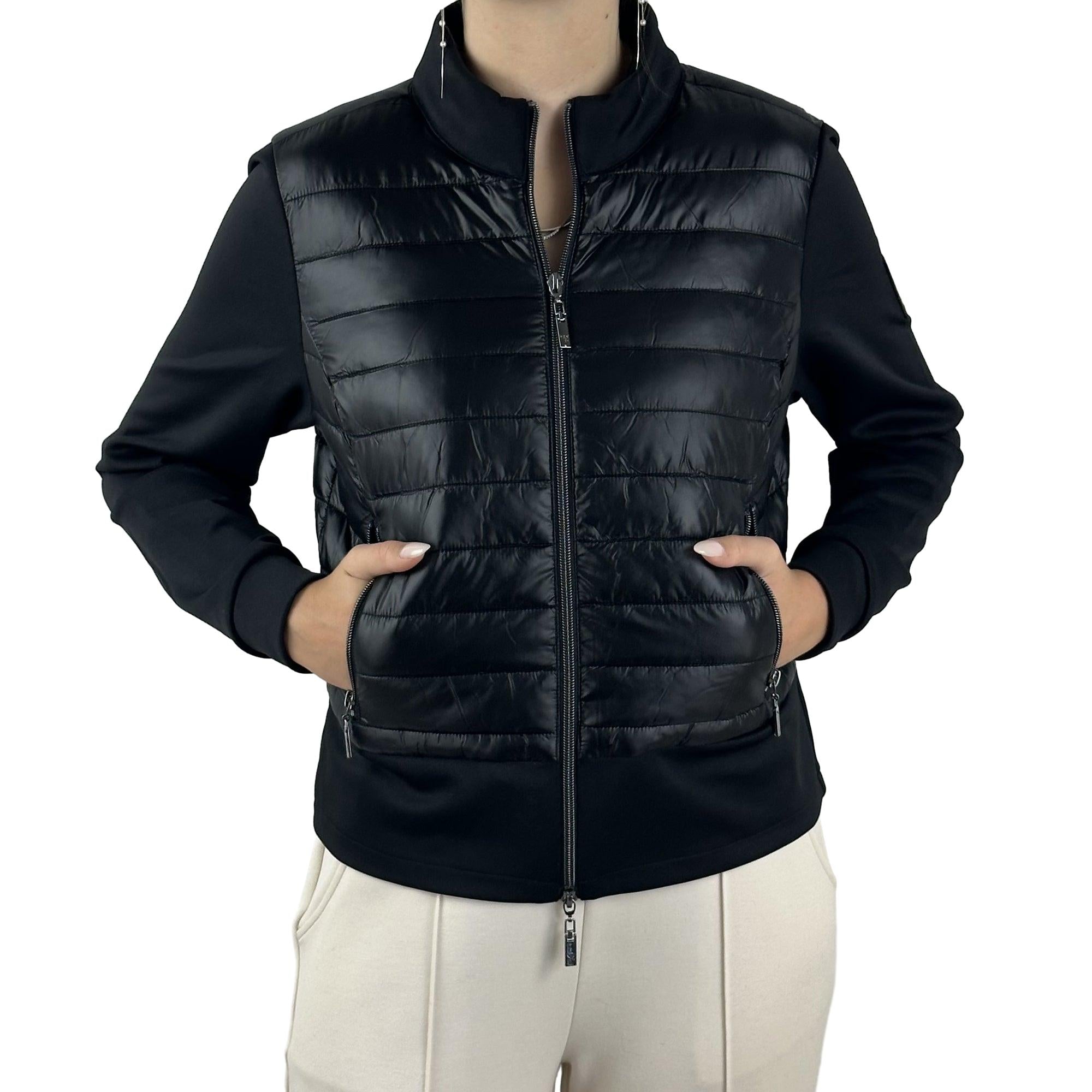 Steppjacke mit Materialmix. Mode von Monari. Seidel Moden Onlineshop