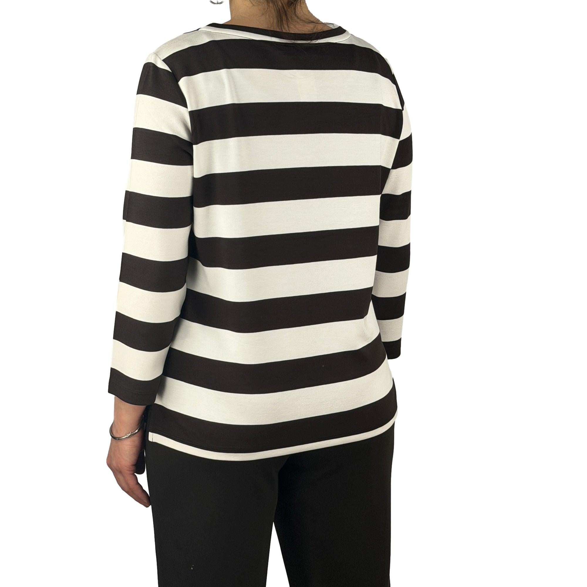 Streifenshirt mit Pailletten - Mode von Monari