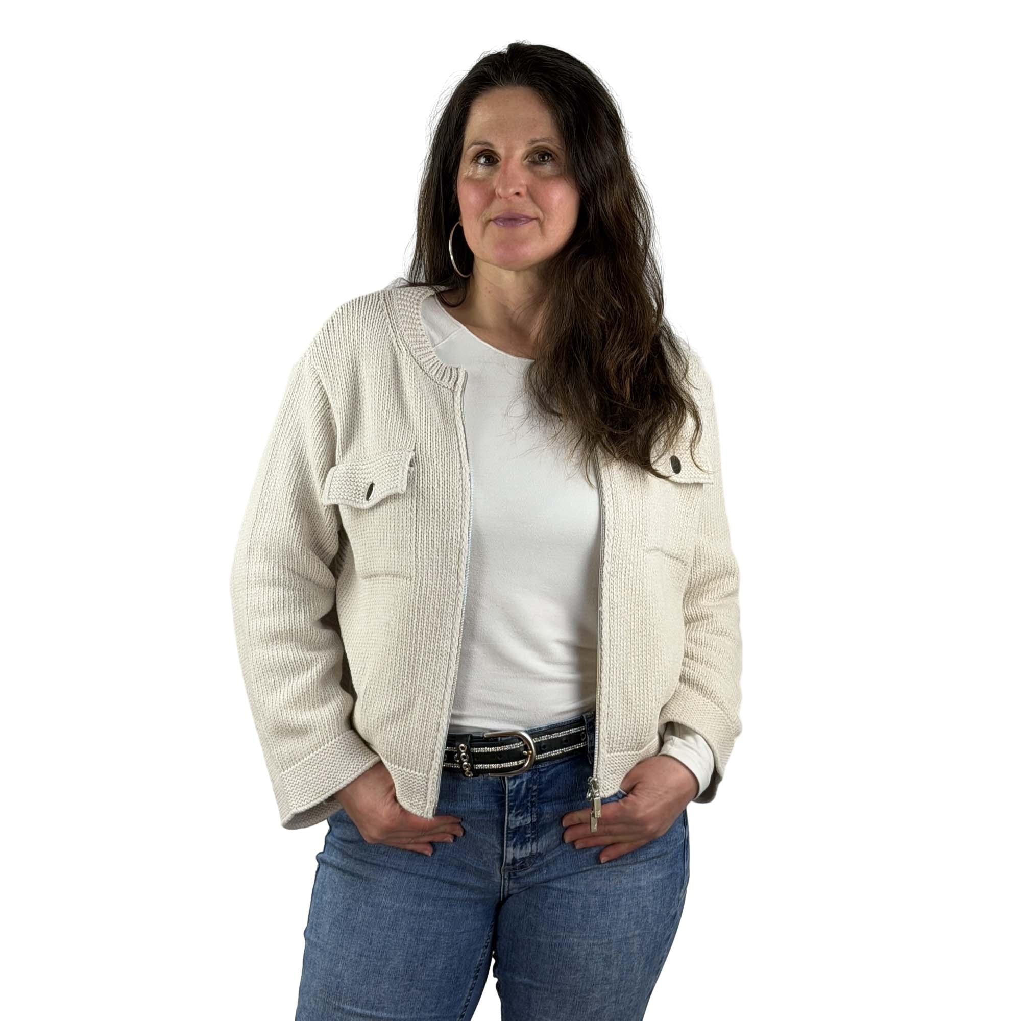 Strickjacke mit Reißverschluss - Mode von Monari