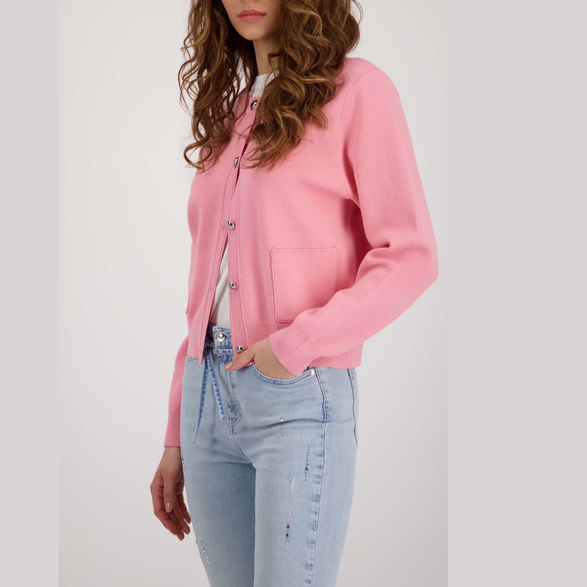 Strickjacke mit Schmuckknöpfen - Mode von Monari