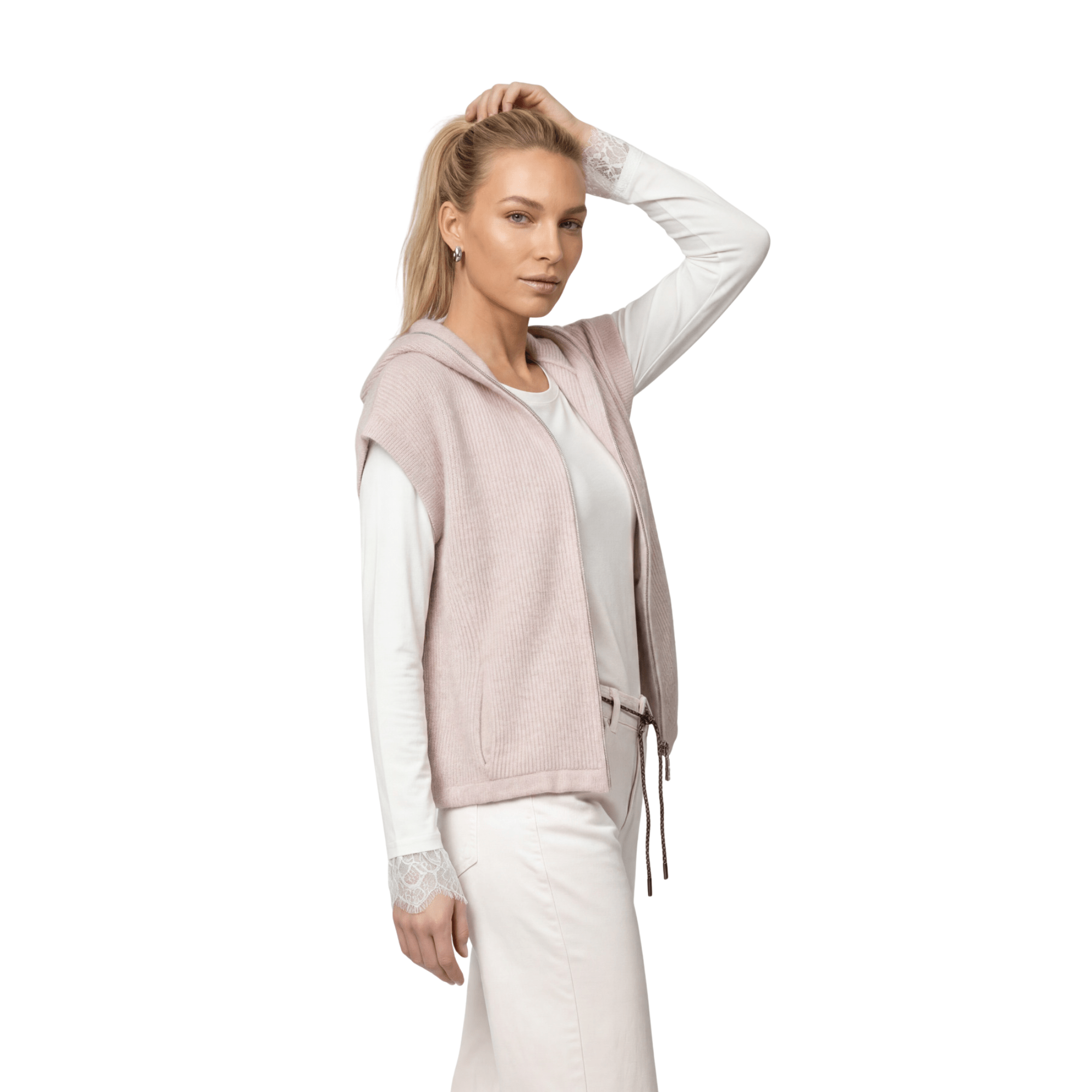 Strickweste mit durchgehendem Reißverschluss - Mode von Monari