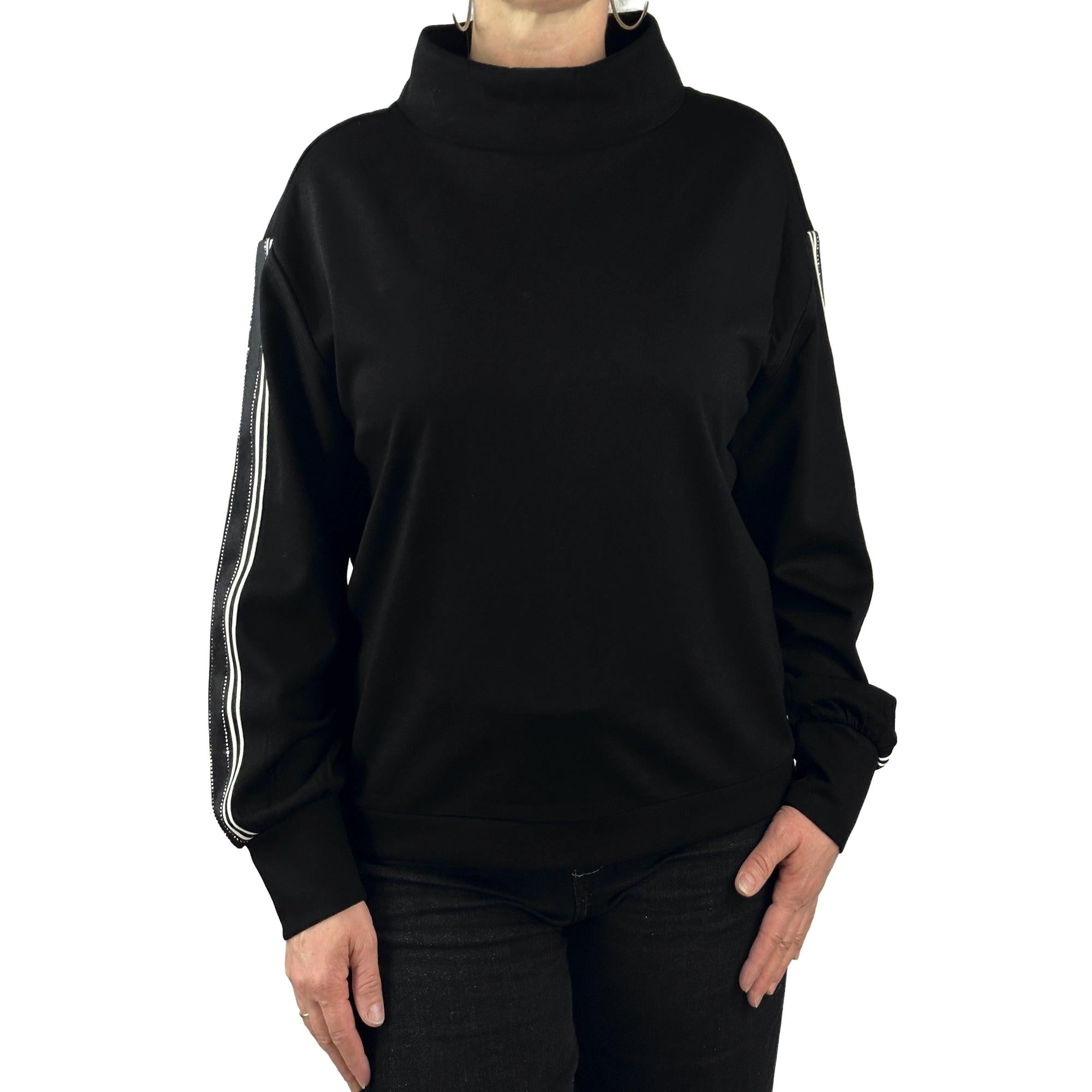 Sweatshirt mit Galon. Mode von Monari. Seidel Moden Onlineshop