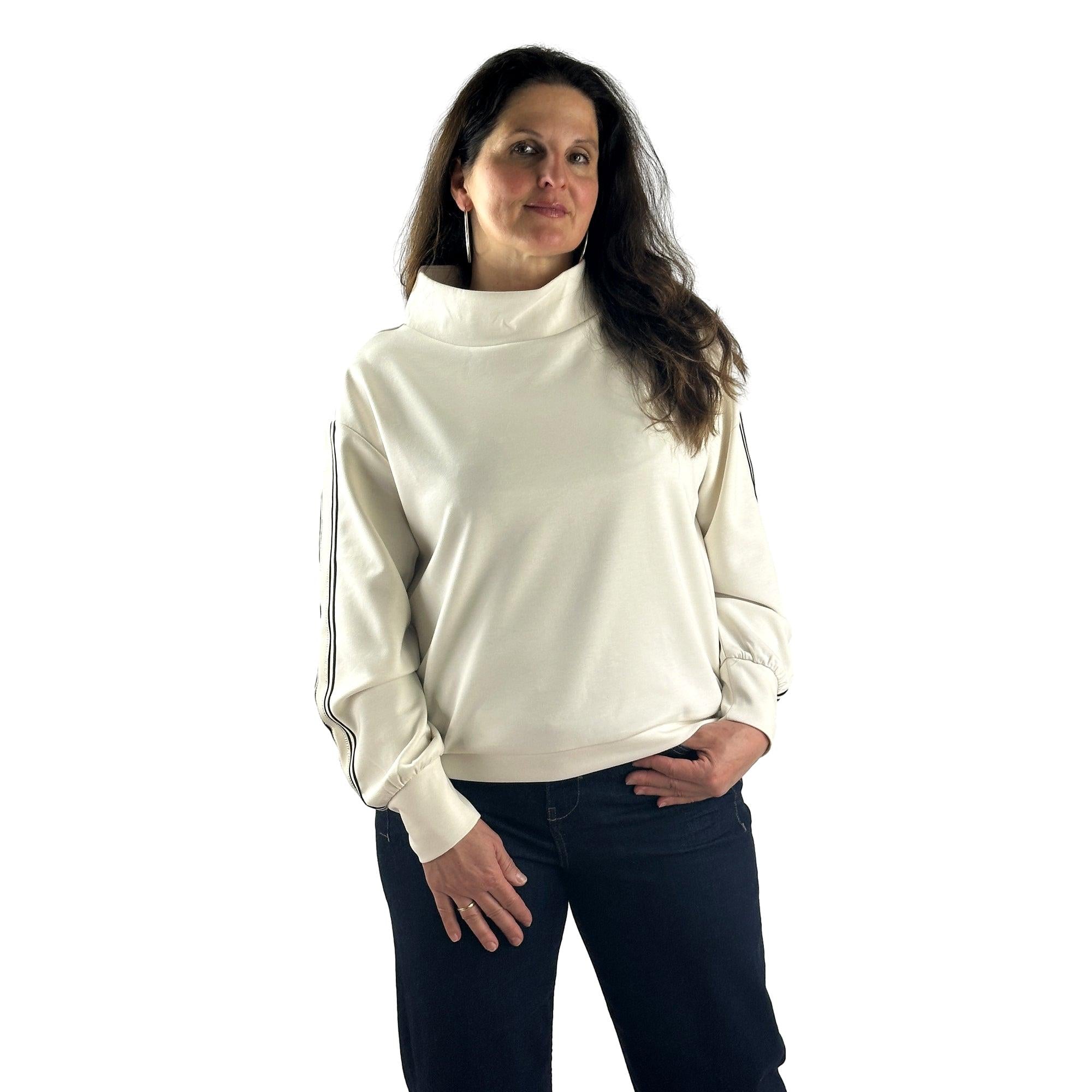 Sweatshirt mit Galon. Mode von Monari. Seidel Moden Onlineshop