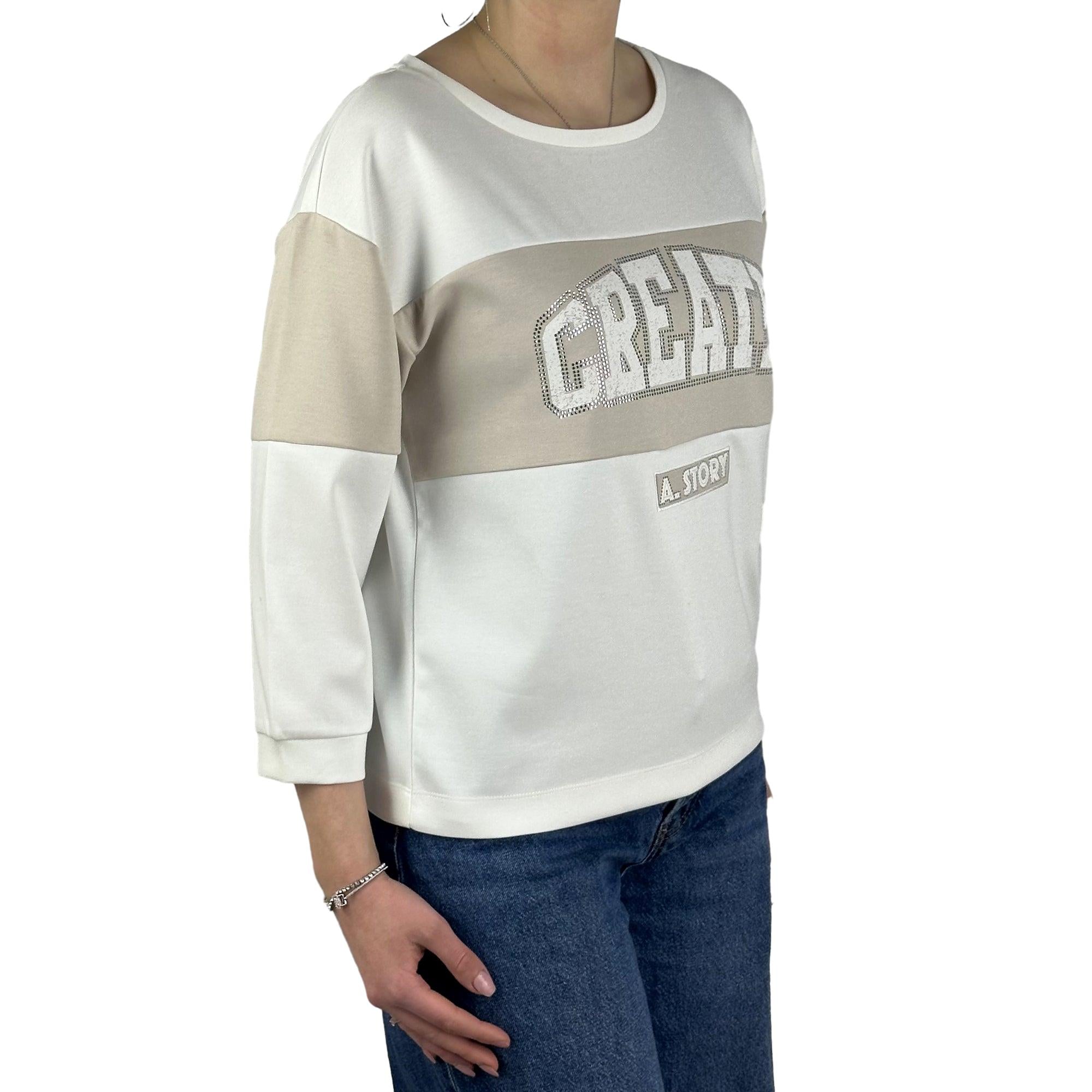 Sweatshirt mit Strass. Mode von Monari. Seidel Moden Onlineshop