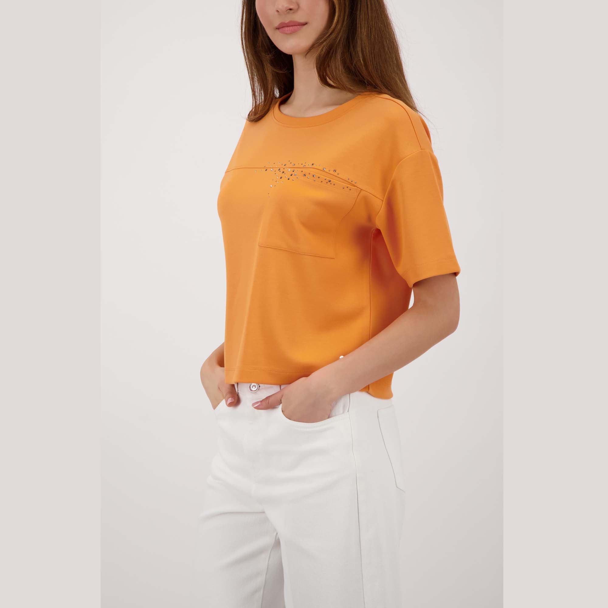 Sweatshirt mit Strasssteinen - Mode von Monari