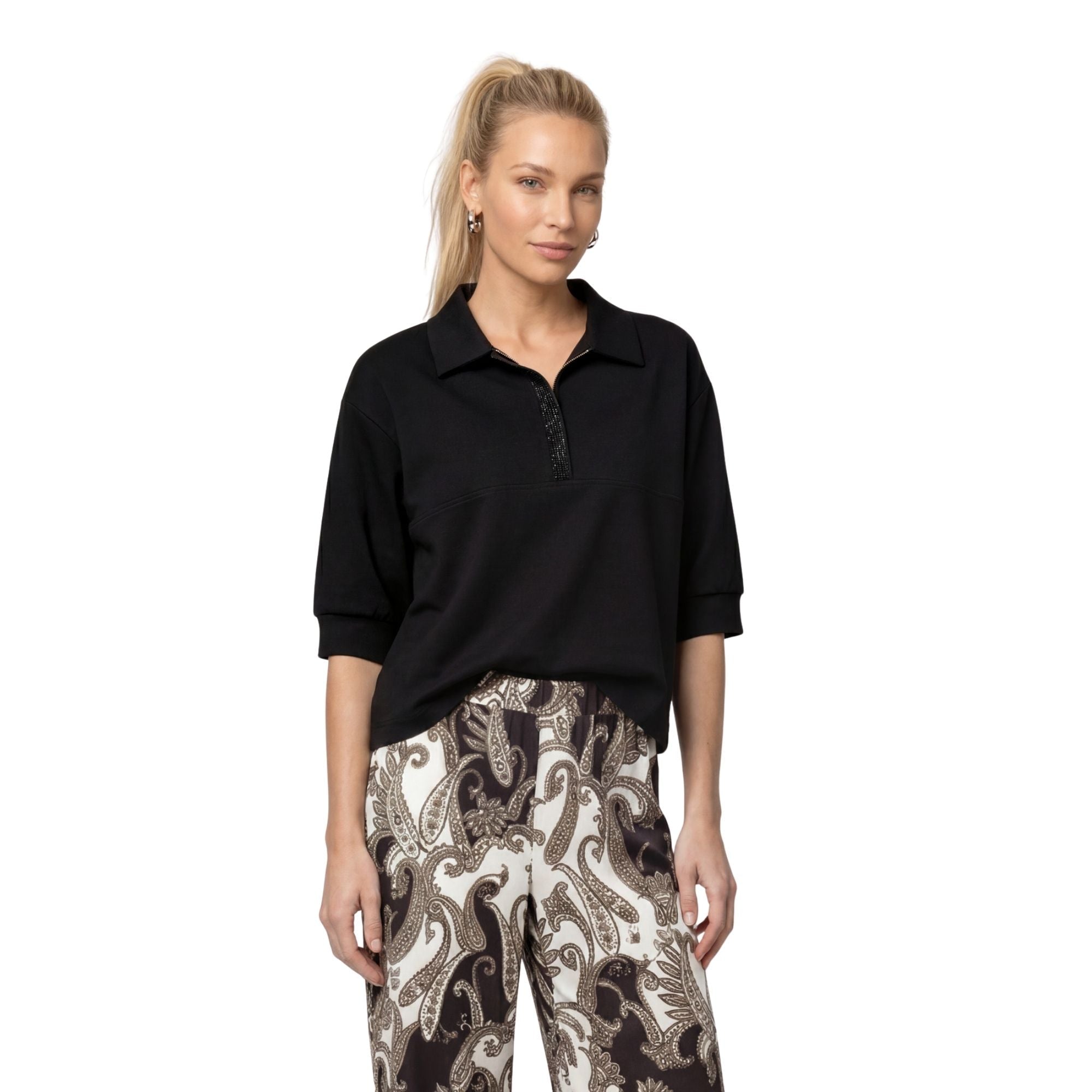 Sweatshirt mit Strasssteinen - Mode von Monari