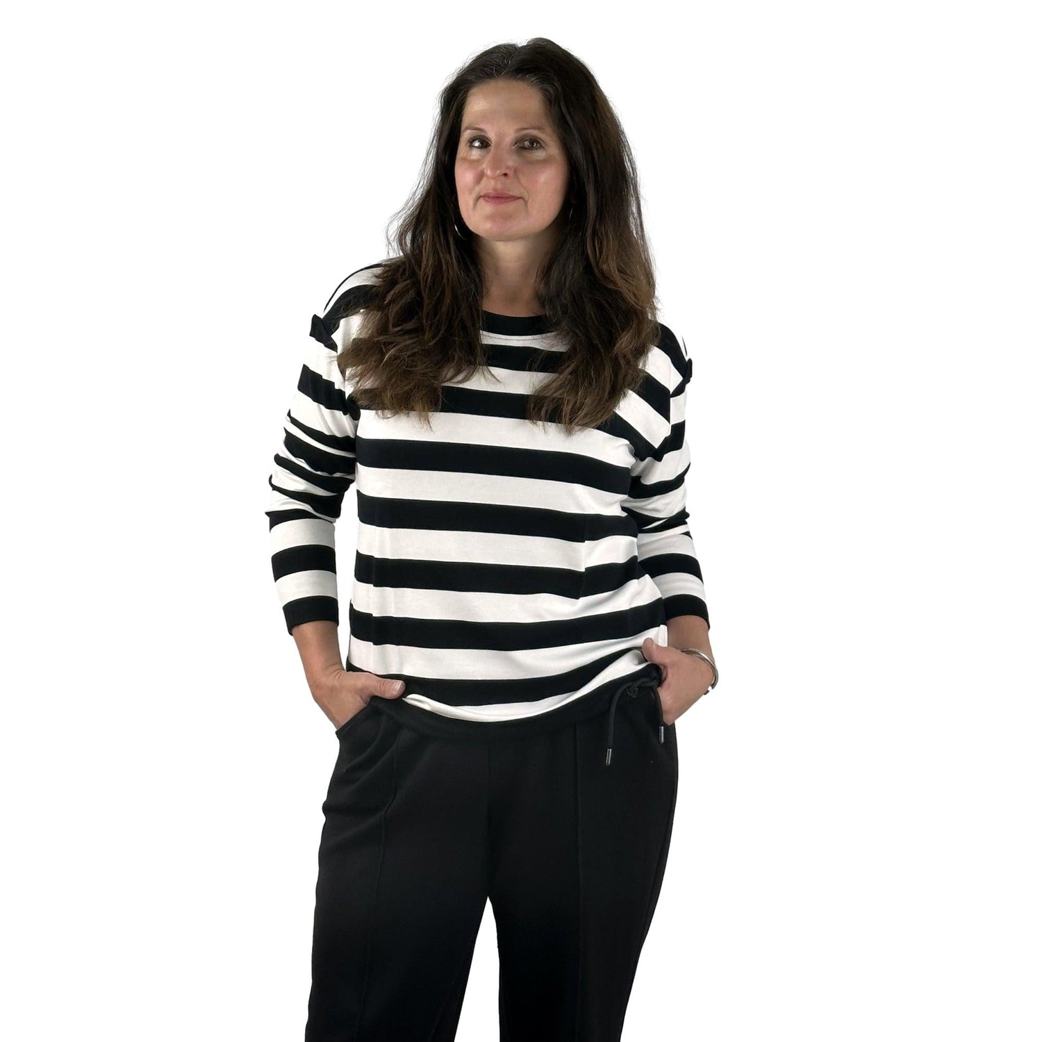 Sweatshirt mit Streifen. Mode von Monari. Seidel Moden Onlineshop