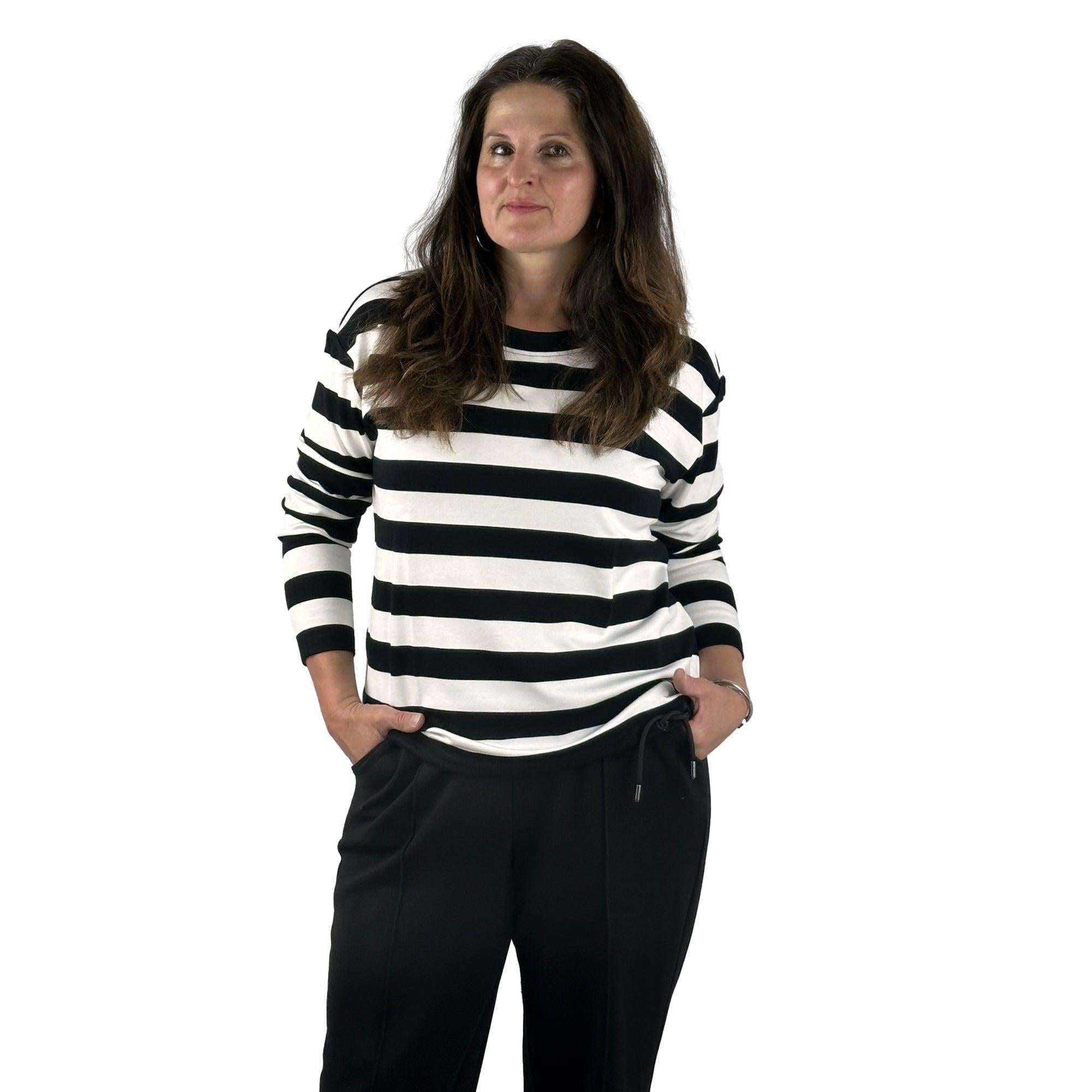 Sweatshirt mit Streifen. Mode von Monari. Seidel Moden Onlineshop