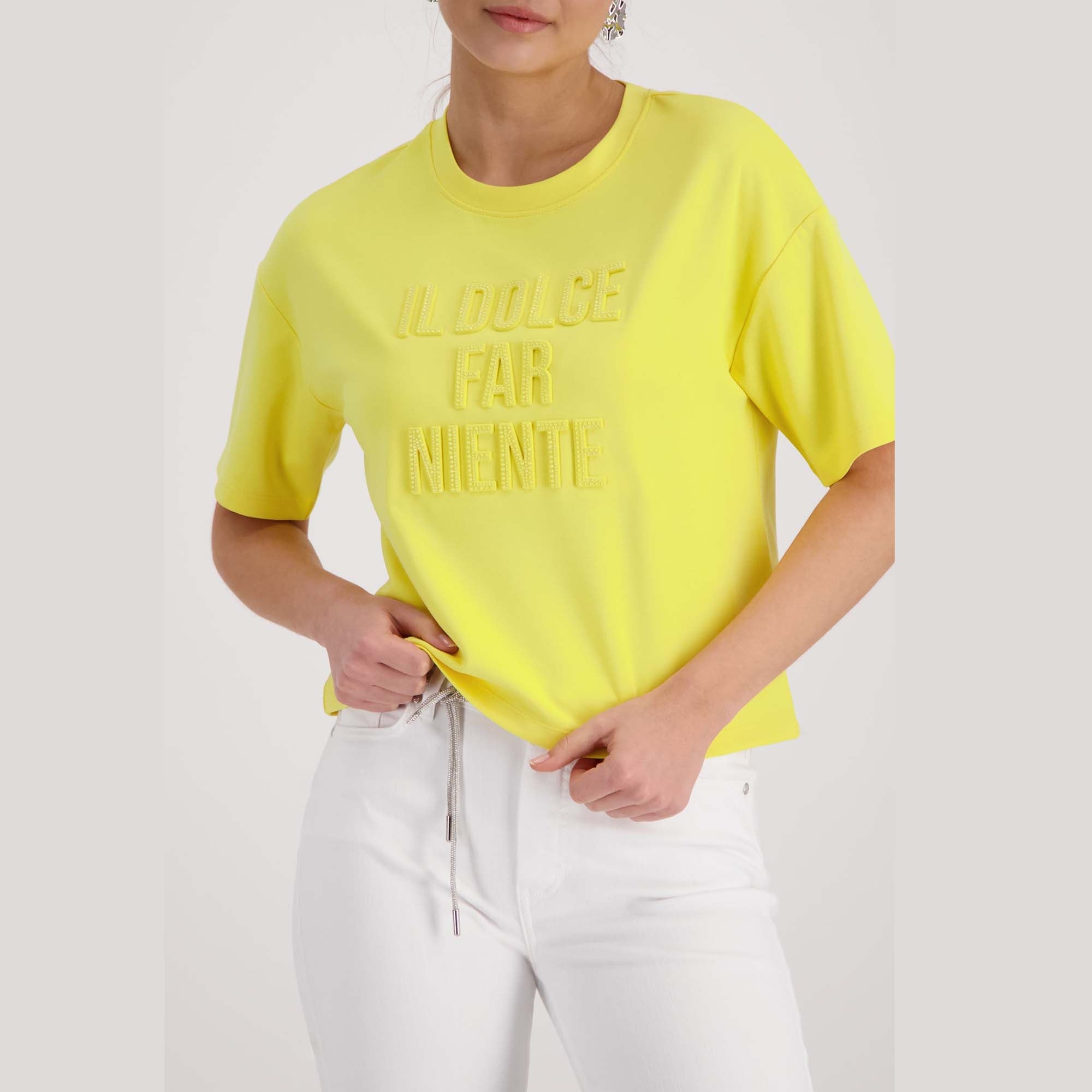 T-Shirt mit Prägeschriftzug - Mode von Monari