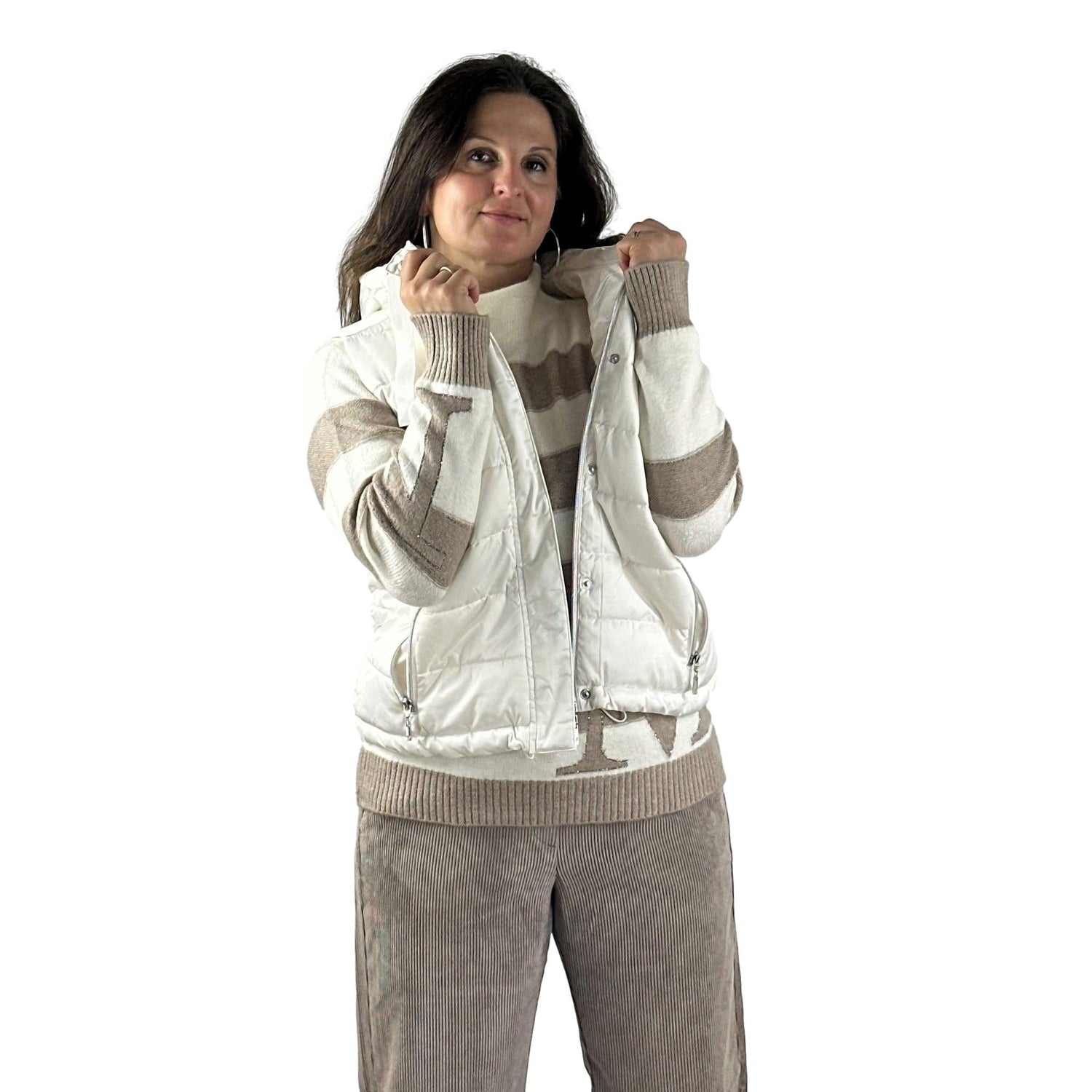 Weste mit Galonstreifen. Mode von Monari. Seidel Moden Onlineshop