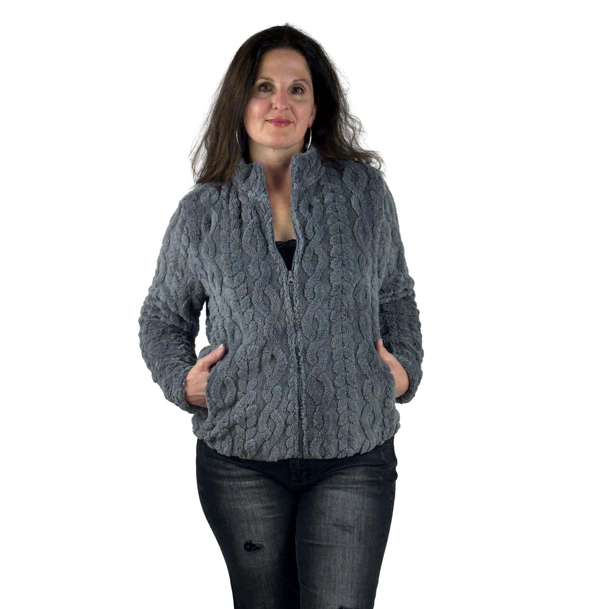 Flauschjacke mit Musterung. Mode von M.X.O. Seidel Moden Onlineshop