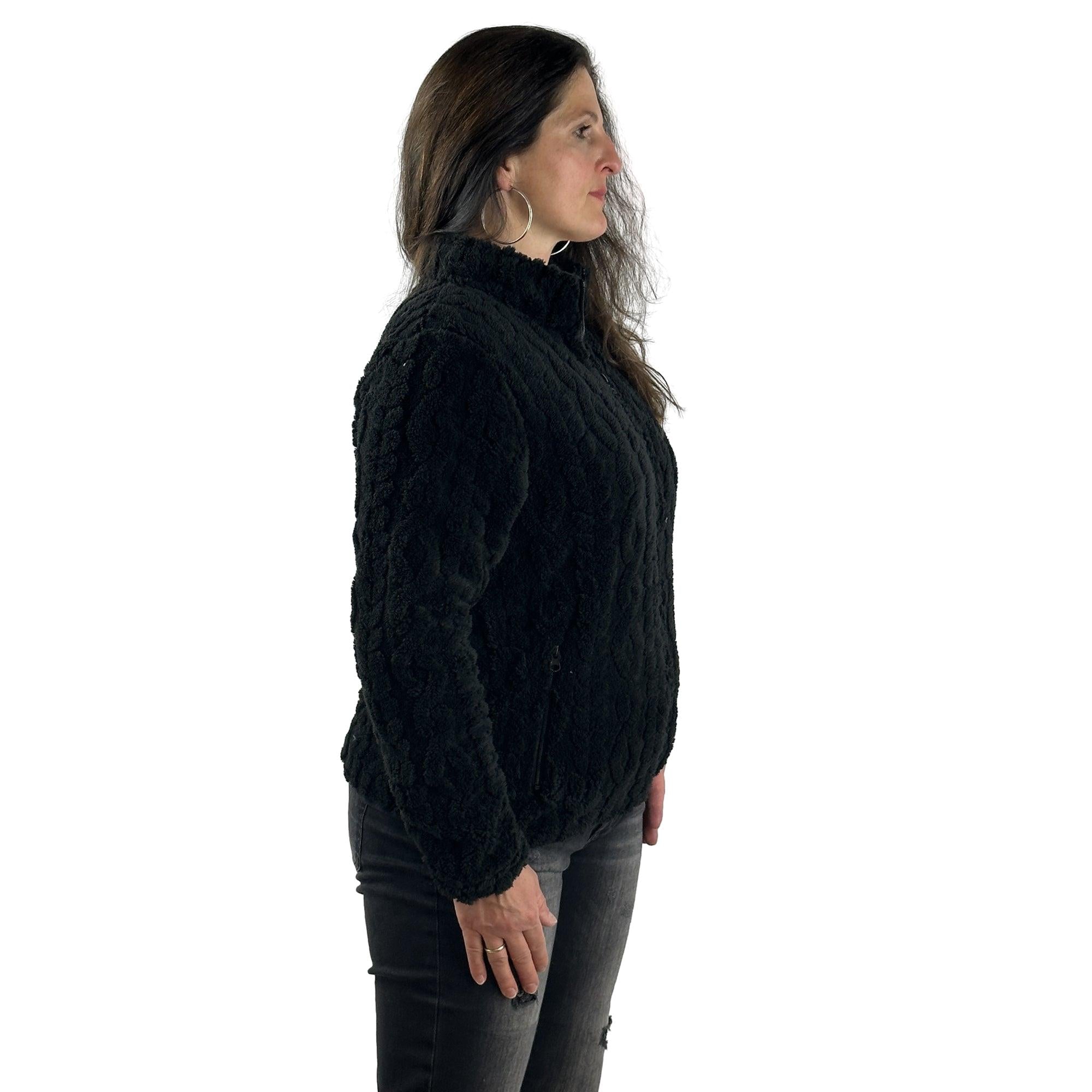 Flauschjacke mit Musterung. Mode von M.X.O. Seidel Moden Onlineshop