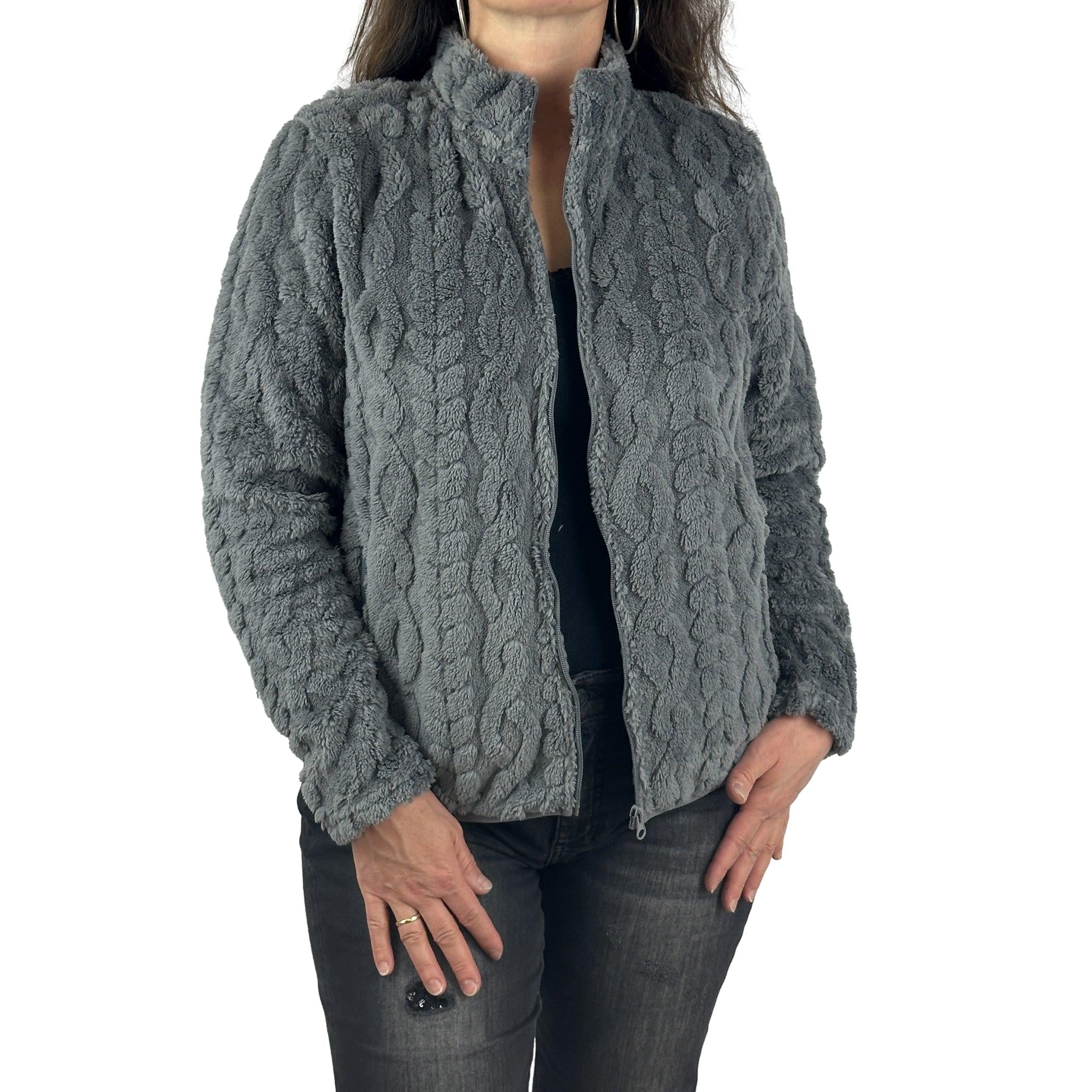 Flauschjacke mit Musterung. Mode von M.X.O. Seidel Moden Onlineshop