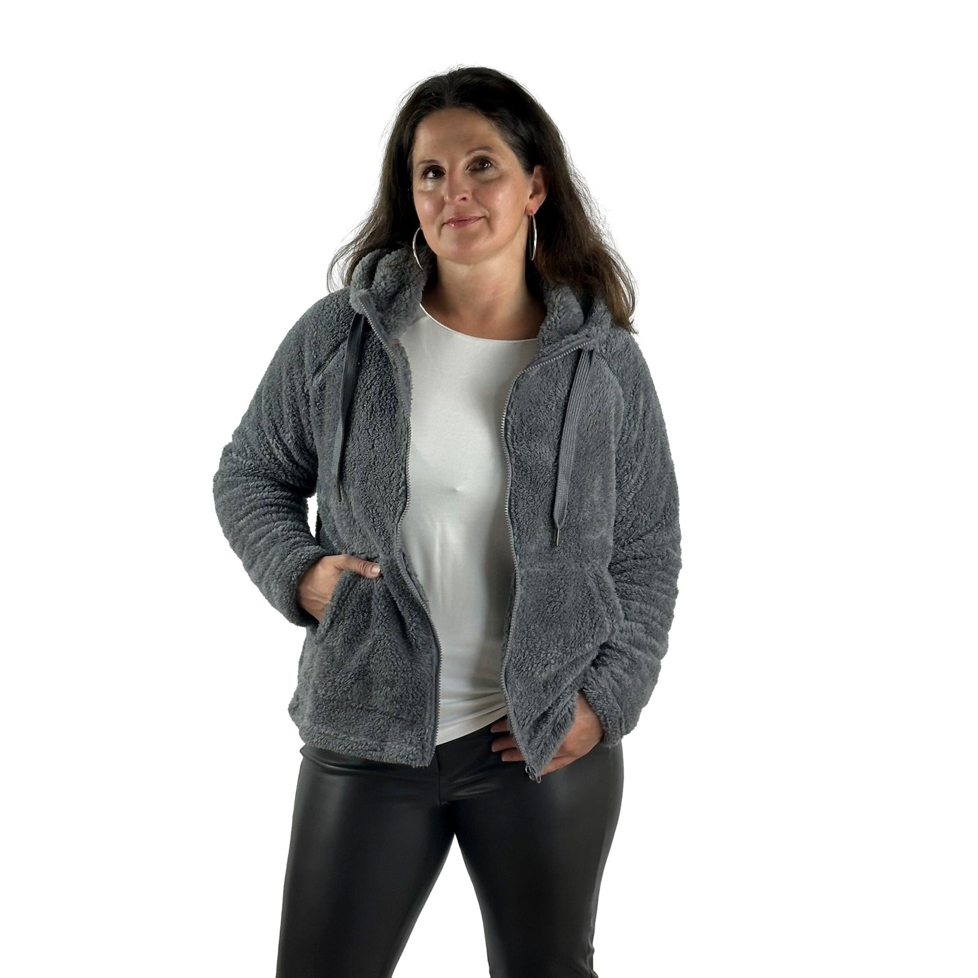 Fleecejacke mit Kapuze. Mode von M.X.O. Seidel Moden Onlineshop