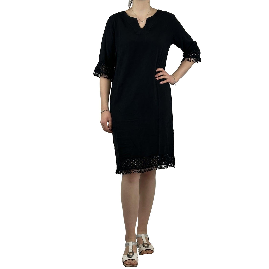 Kleid mit Fransen. Mode von M.X.O. Seidel Moden Onlineshop