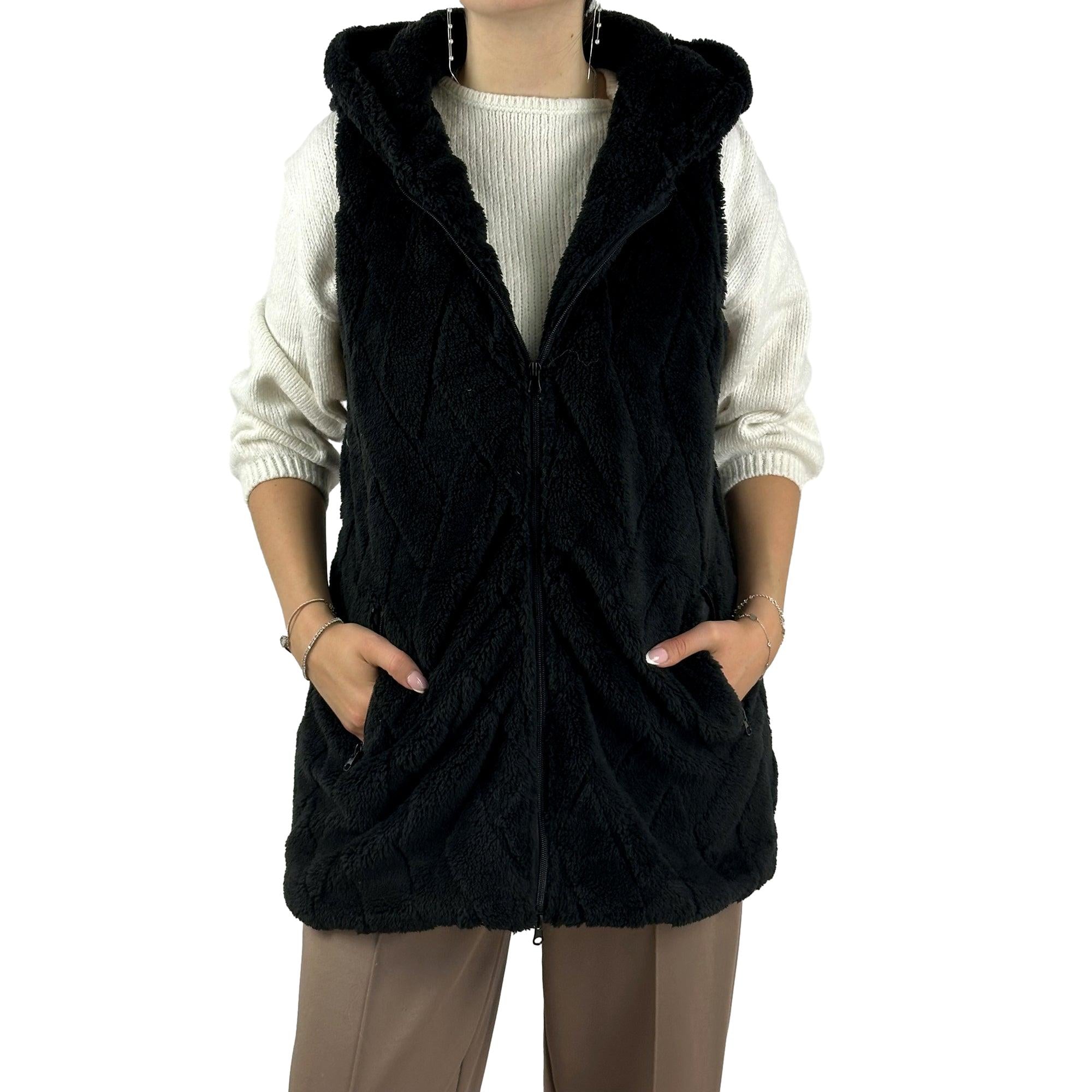 Long Weste in Flauschqualität. Mode von M.X.O. Seidel Moden Onlineshop