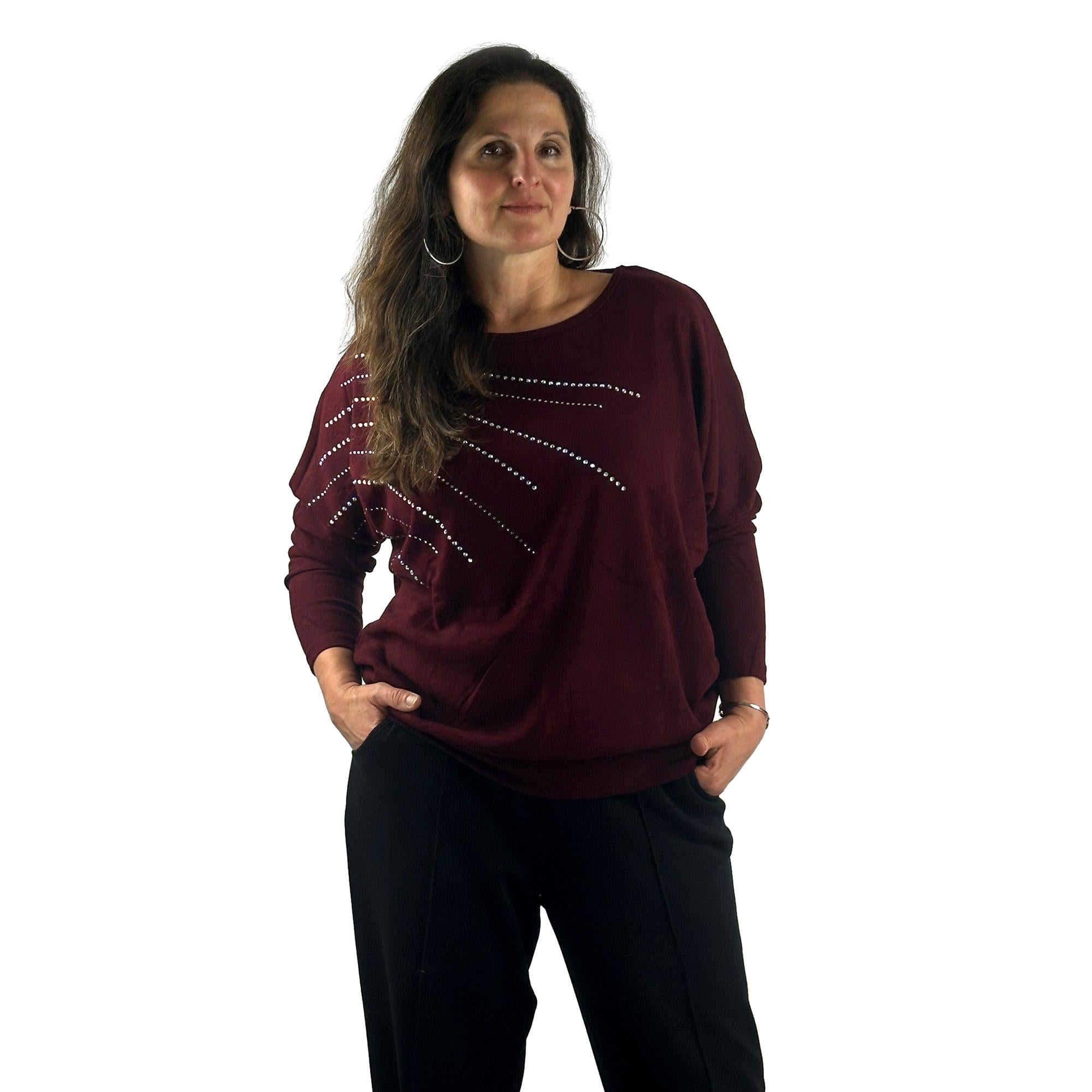 Pullover mit Strasssteinen. Mode von M.X.O. Seidel Moden Onlineshop