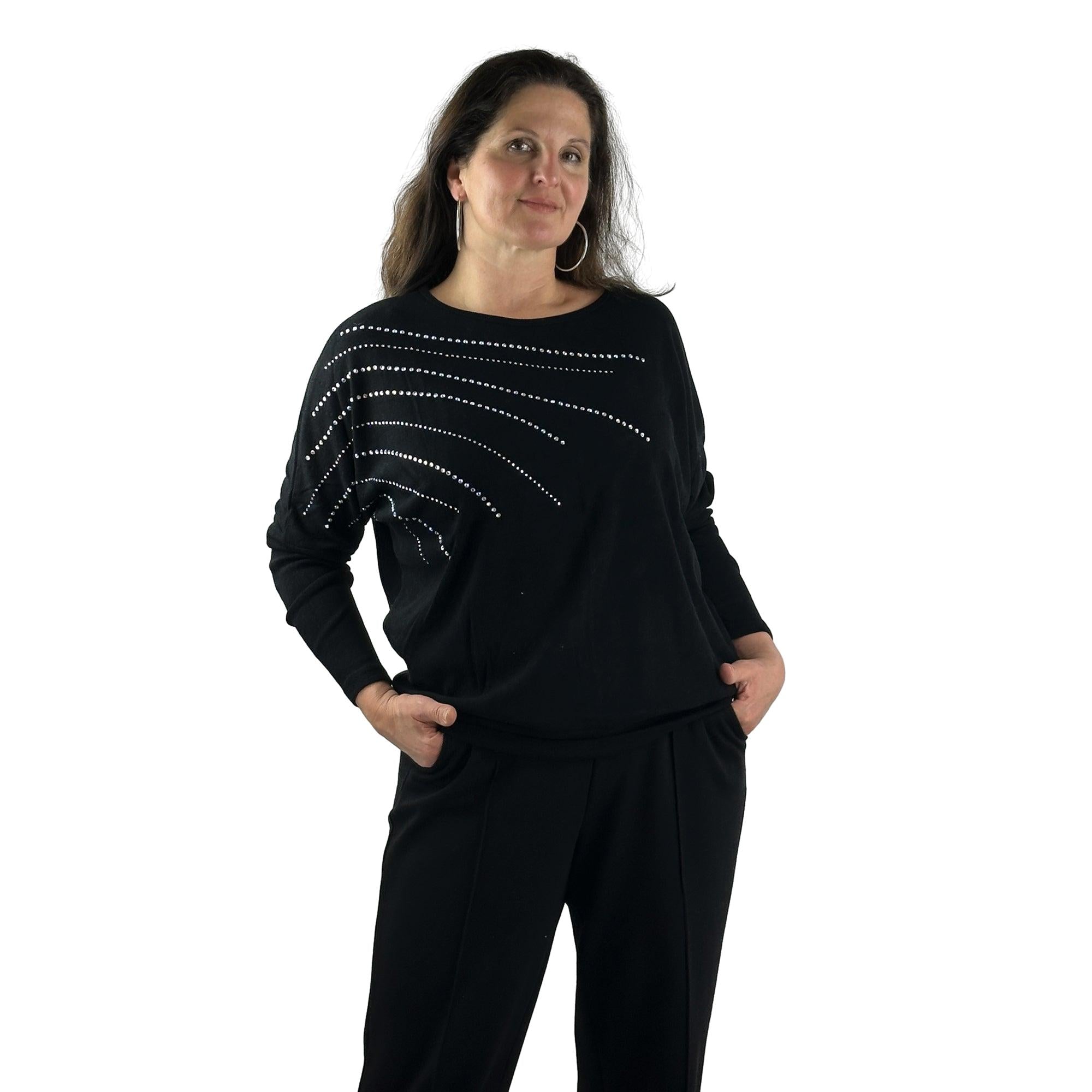Pullover mit Strasssteinen. Mode von M.X.O. Seidel Moden Onlineshop