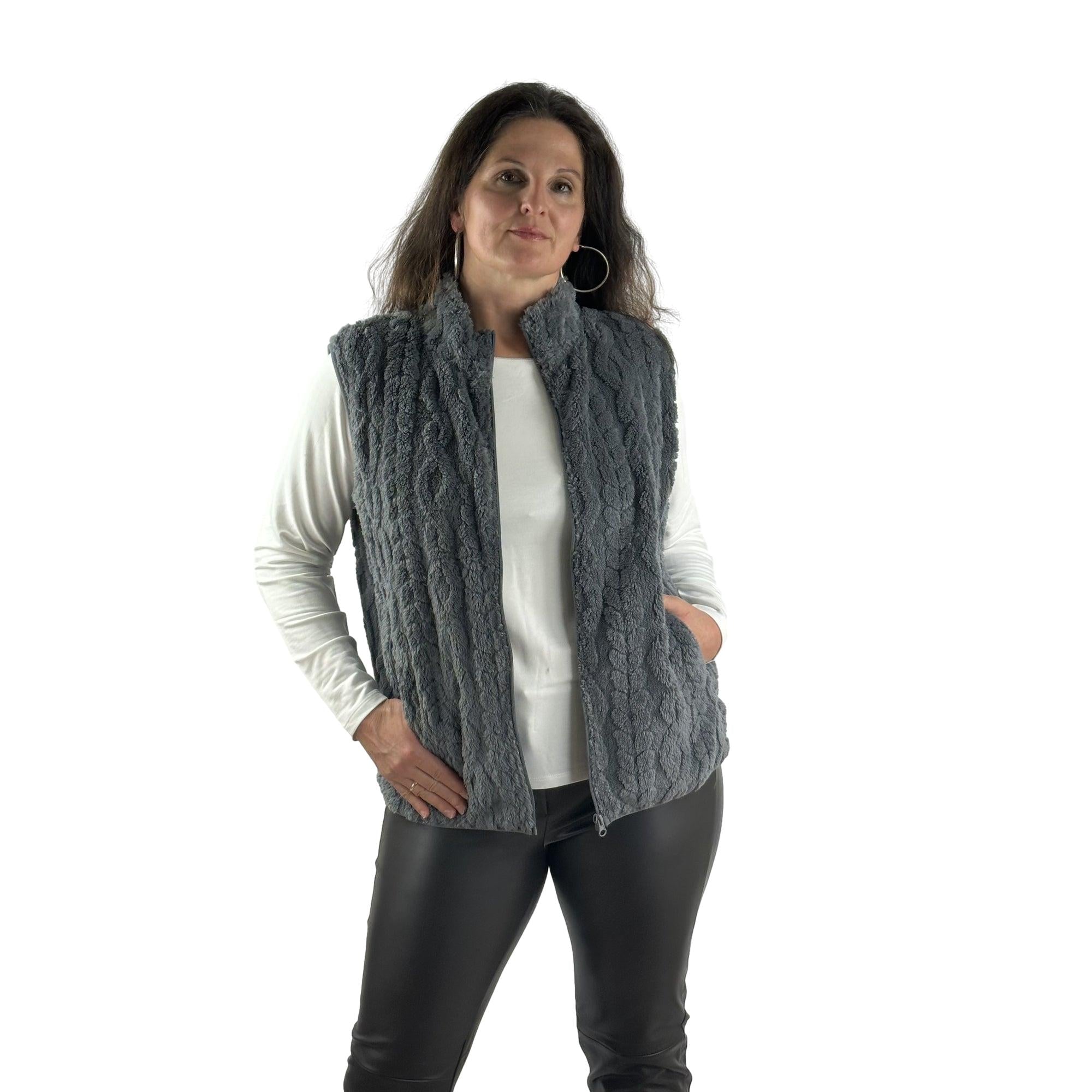 Weste in Flauschqualität. Mode von M.X.O. Seidel Moden Onlineshop