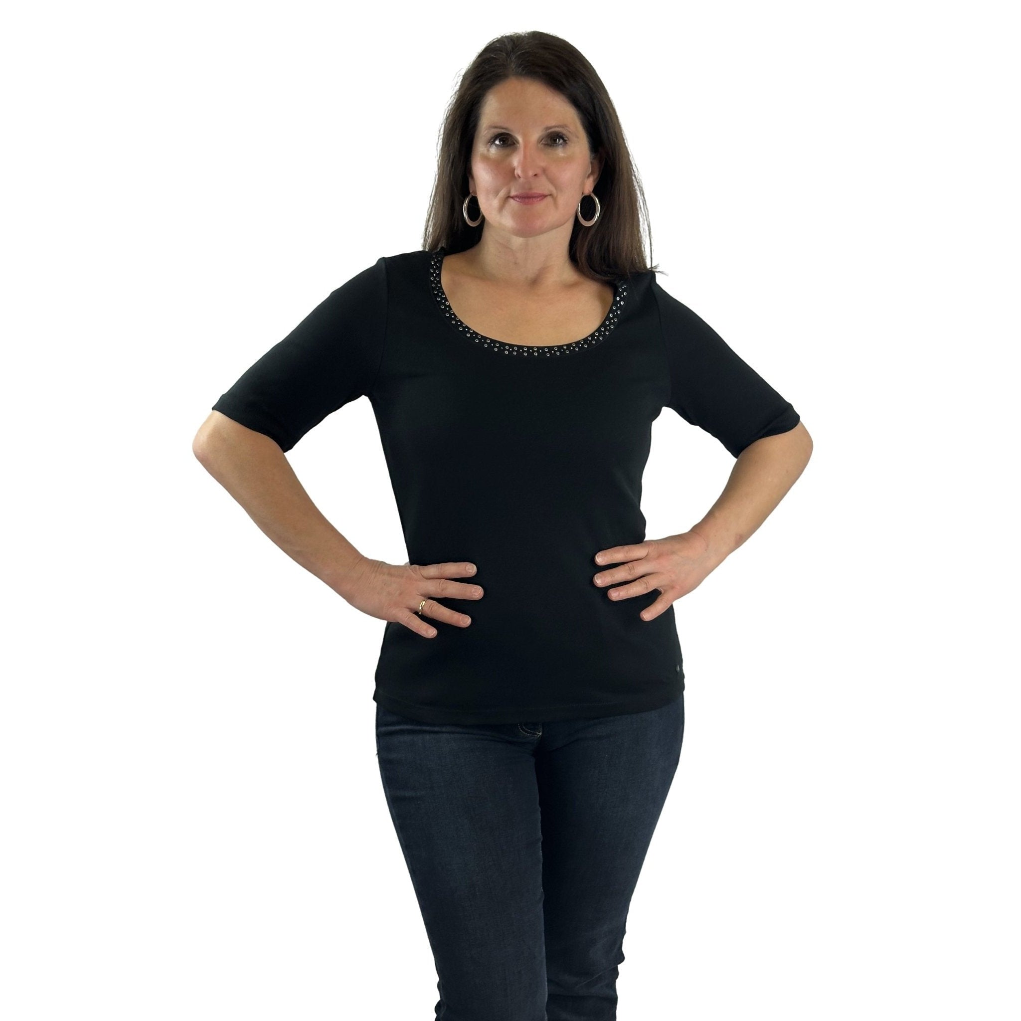 Shirt mit Nieten aus Baumwolle. Mode von Seidel. Seidel Moden Onlineshop