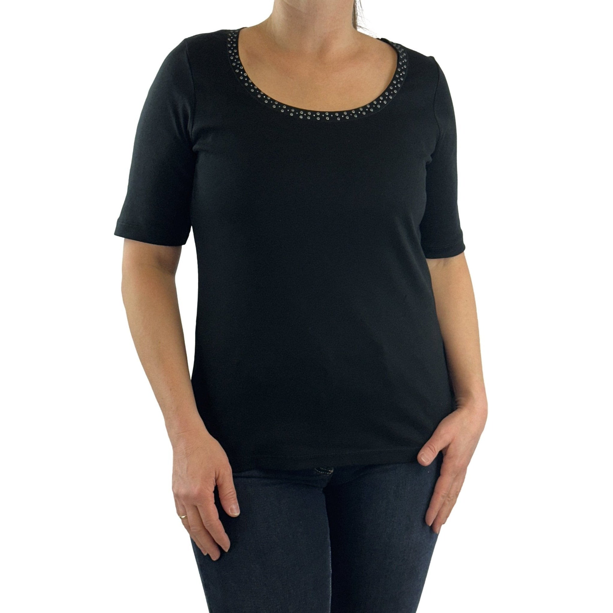 Shirt mit Nieten aus Baumwolle. Mode von Seidel. Seidel Moden Onlineshop