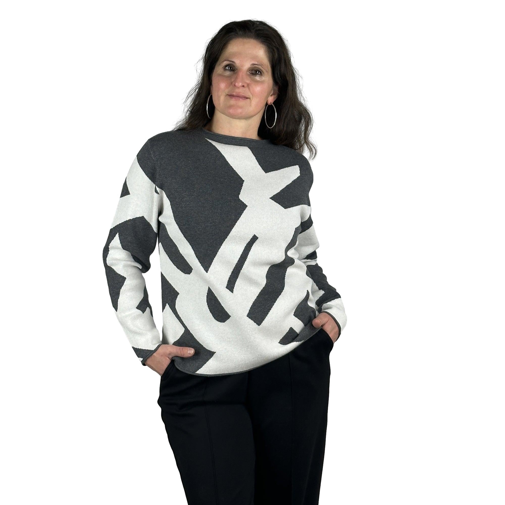 Pullover gemustert. Mode von Rabe. Seidel Moden Onlineshop