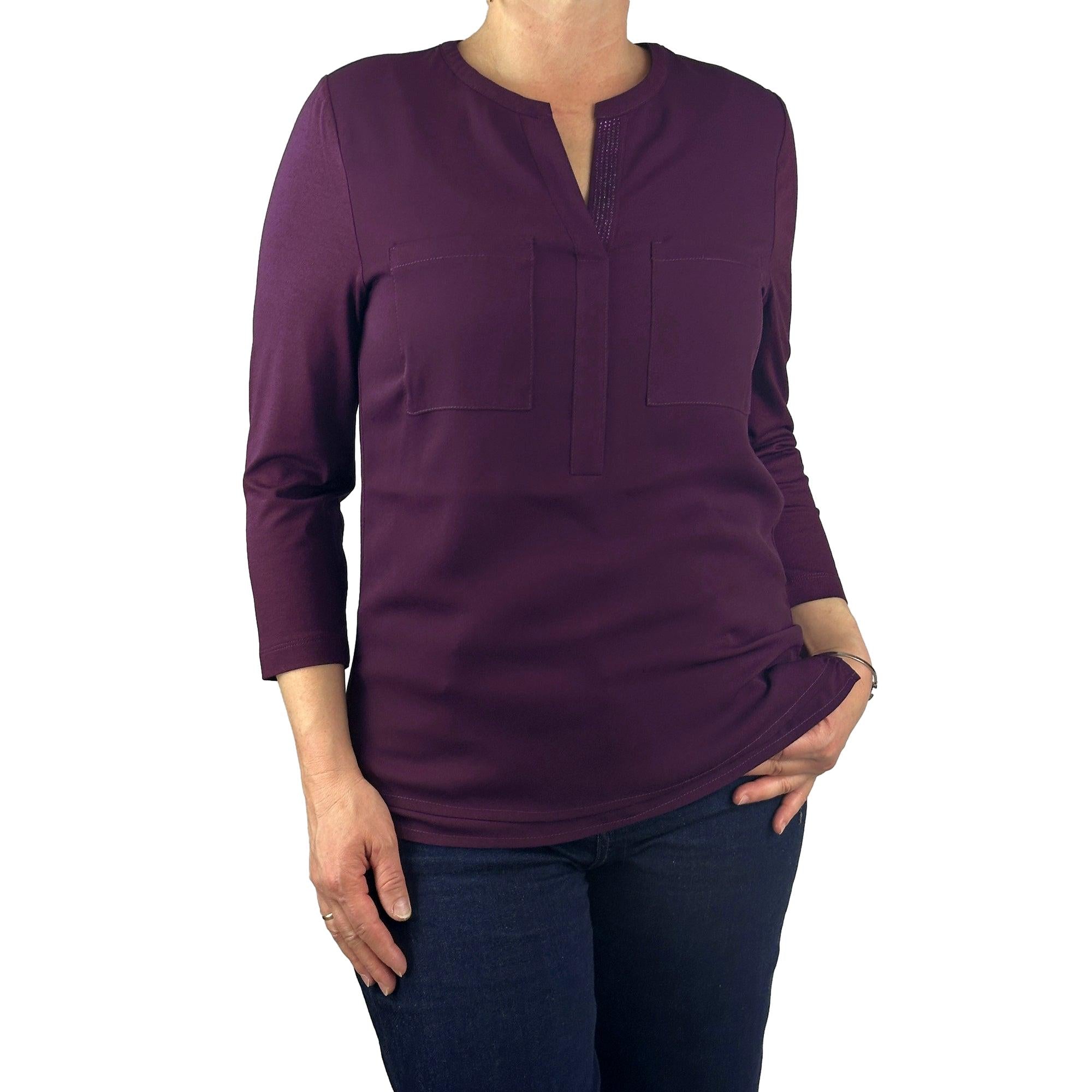 Schluse mit V-Ausschnitt. Mode von Rabe. Seidel Moden Onlineshop